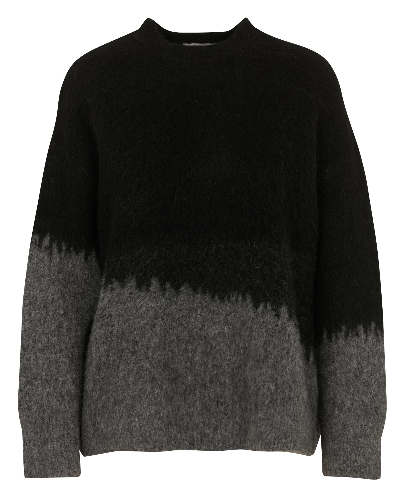 Pull ample dégradé en maille brossée HUMILITY Noir