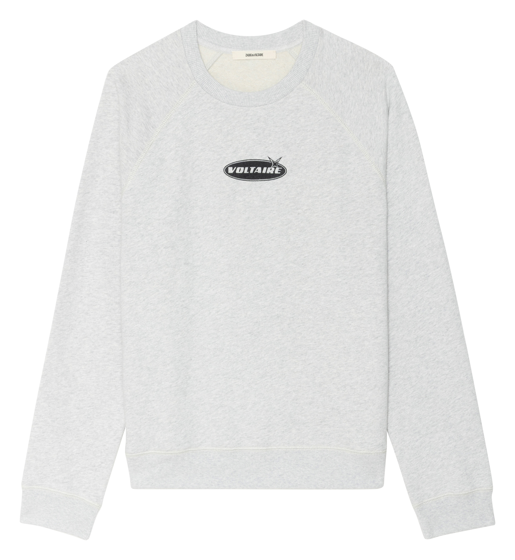 Gerade geschnittenes Rundhals-Sweatshirt aus Baumwolle ZADIG&VOLTAIRE Grau