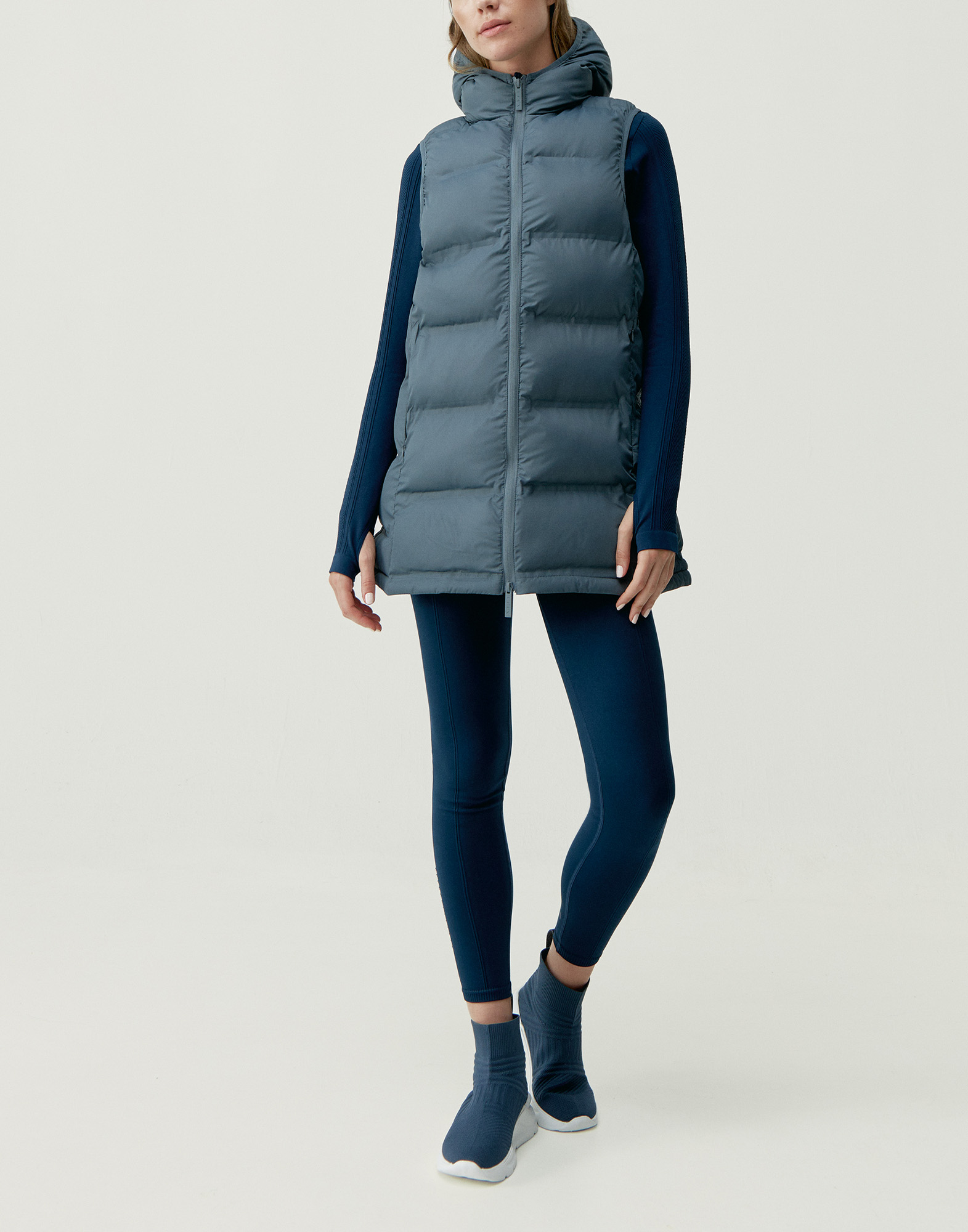 Zip-up performance athleisure sports jacket BORN LIVING YOGA Blue