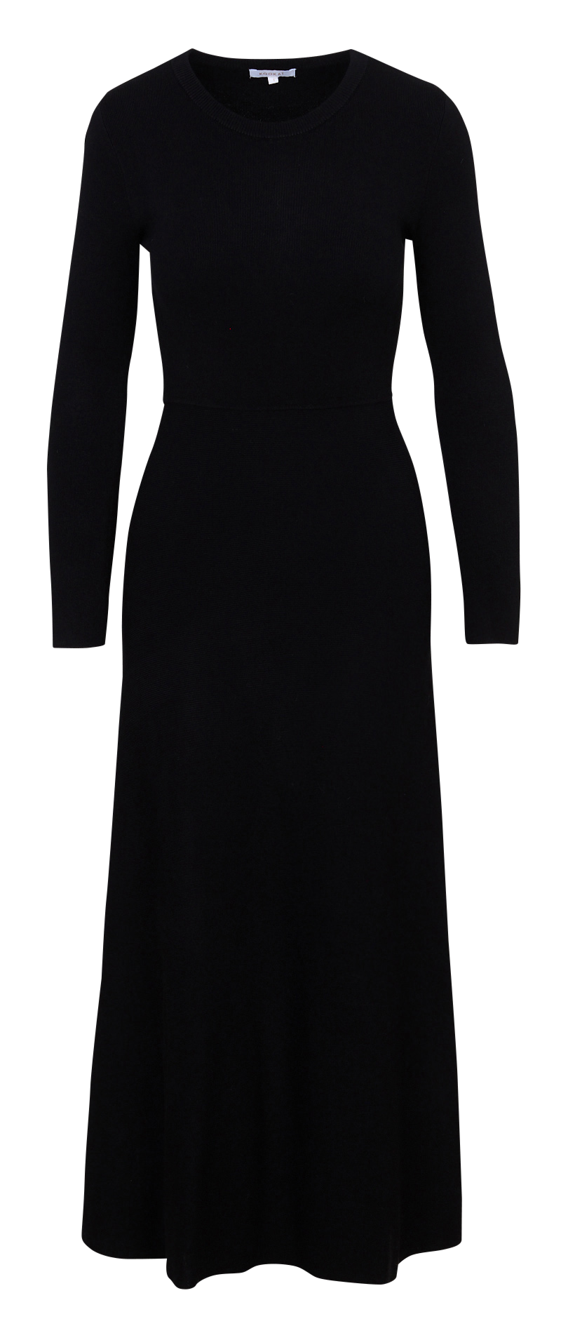 Robe pull longue col V KOOKAI Noir