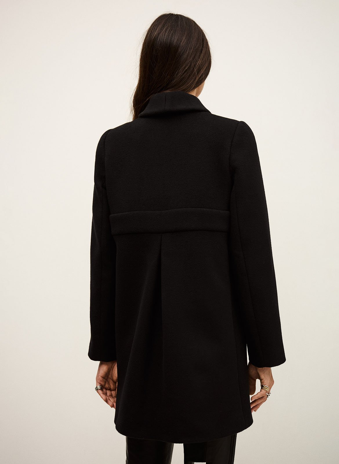 Oversized jas met reverskraag van gemengd wol BA&SH Zwart