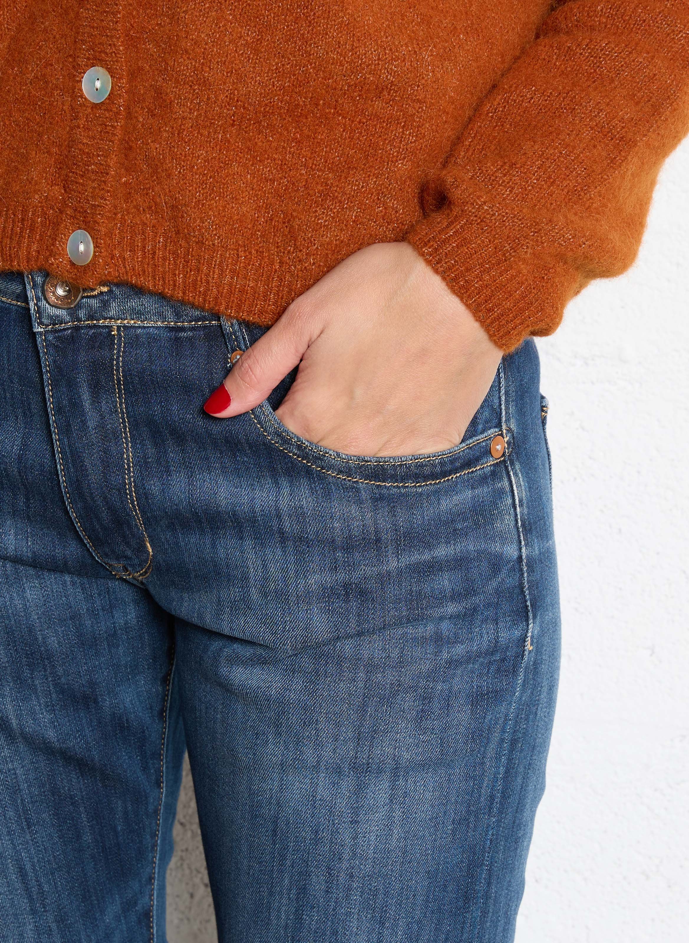 Jean slim  LE TEMPS DES CERISES Bleu