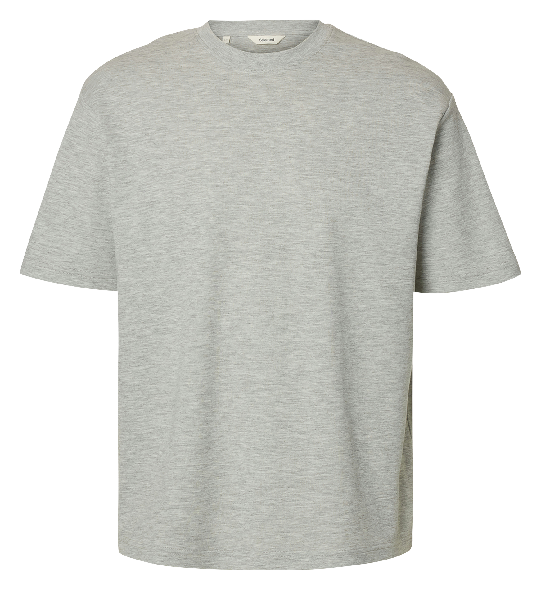 Oversized organic cotton blend t-shirt SELECTED Grey