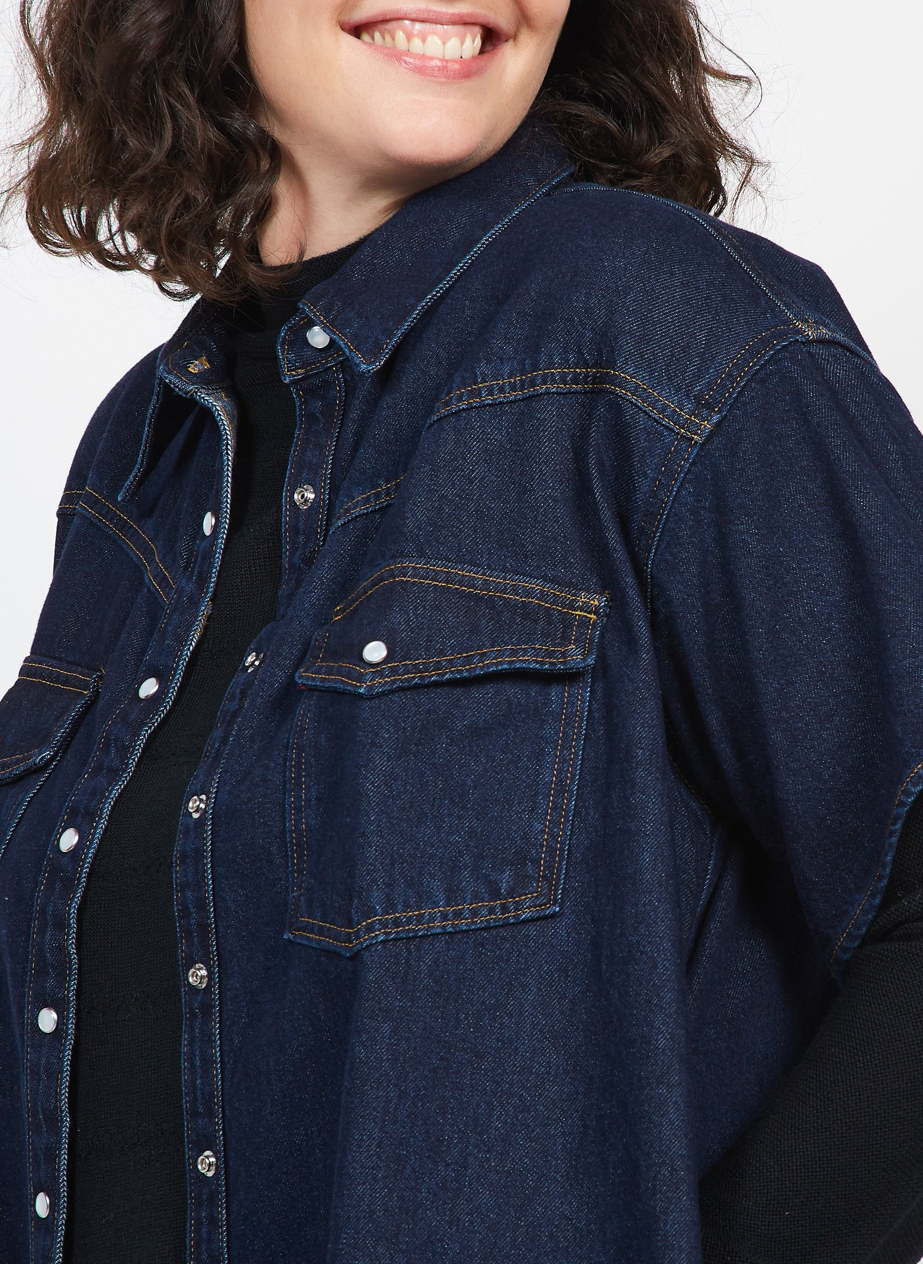 Straight cotton denim shirt dress LEVI&#039;S Raw denim