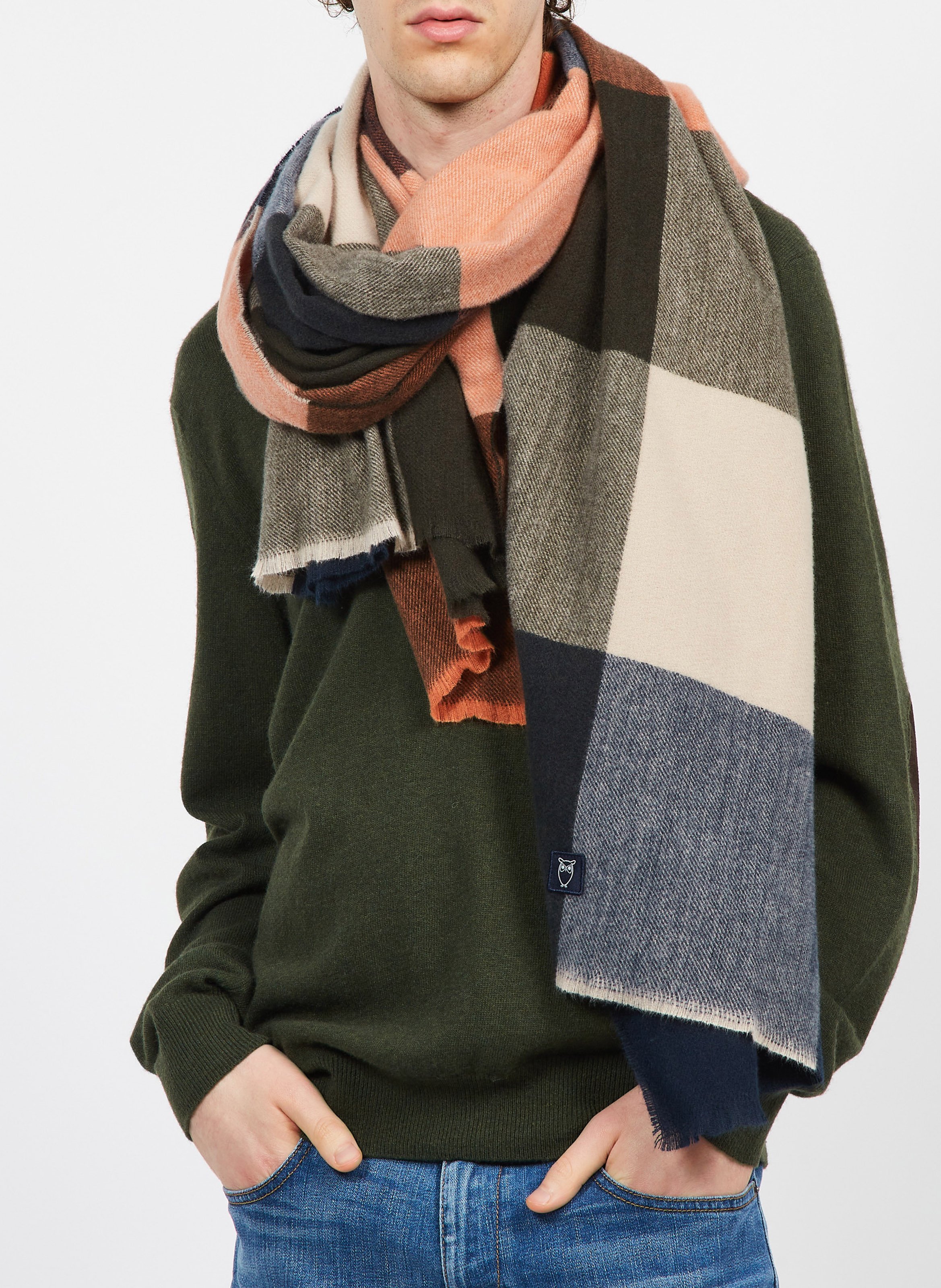 Echarpe à carreaux  KNOWLEDGE COTTON APPAREL Multicolore