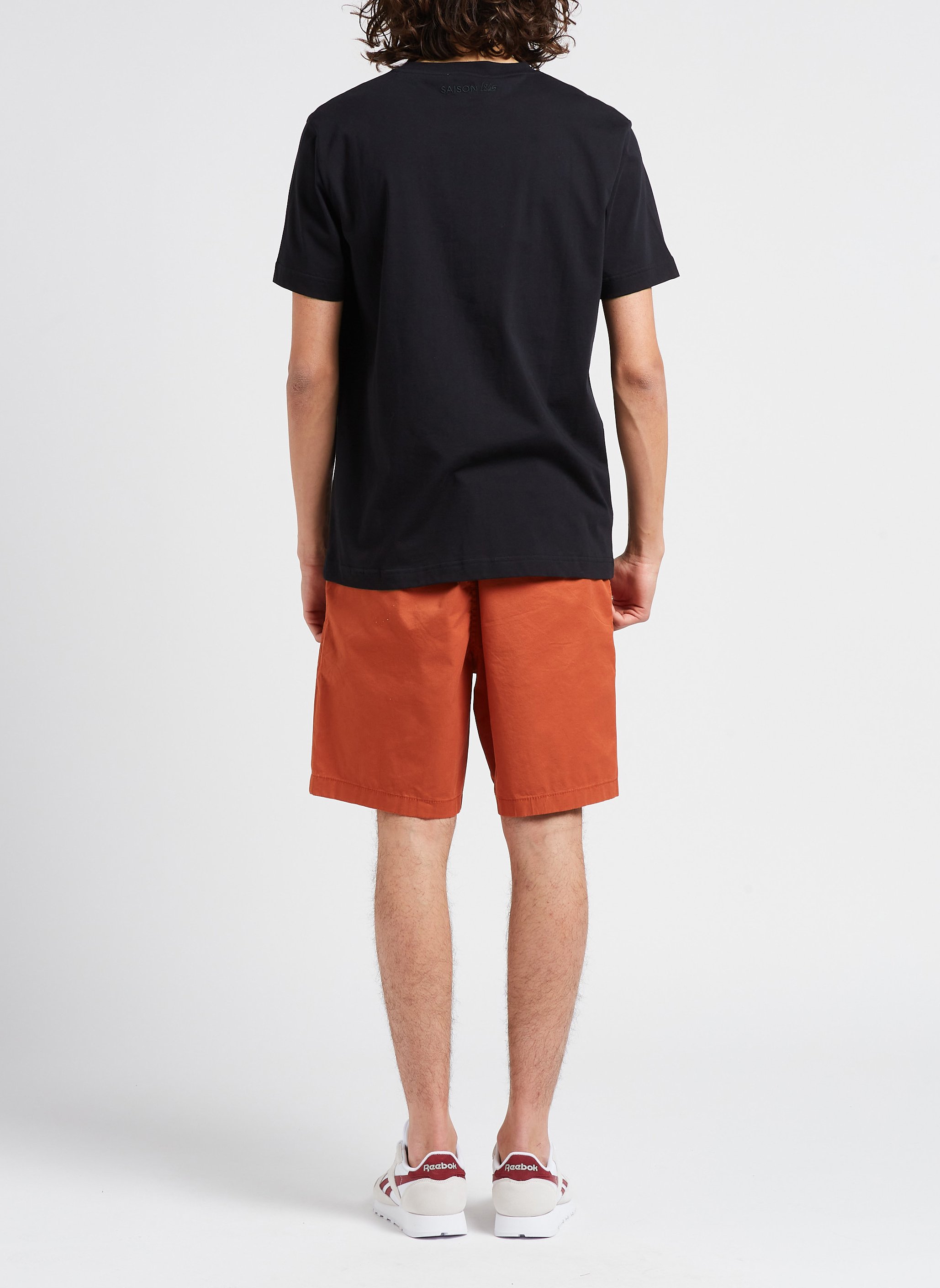 Organic cotton round-neck T-shirt SAISON 1865 Black