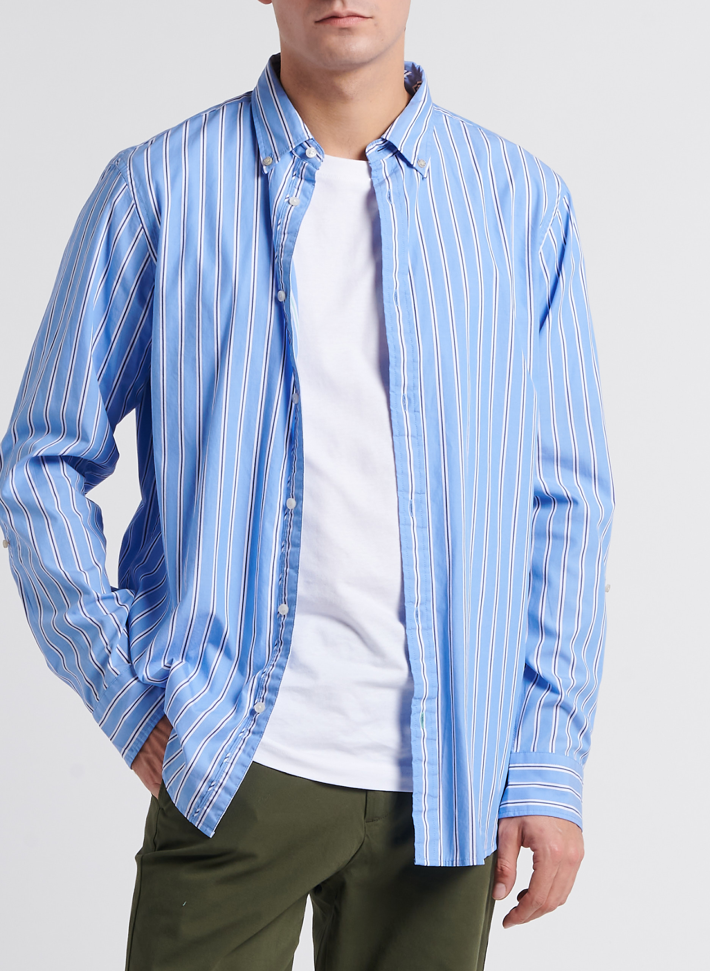 Chemise col américain en coton SCOTCH AND SODA Bleu