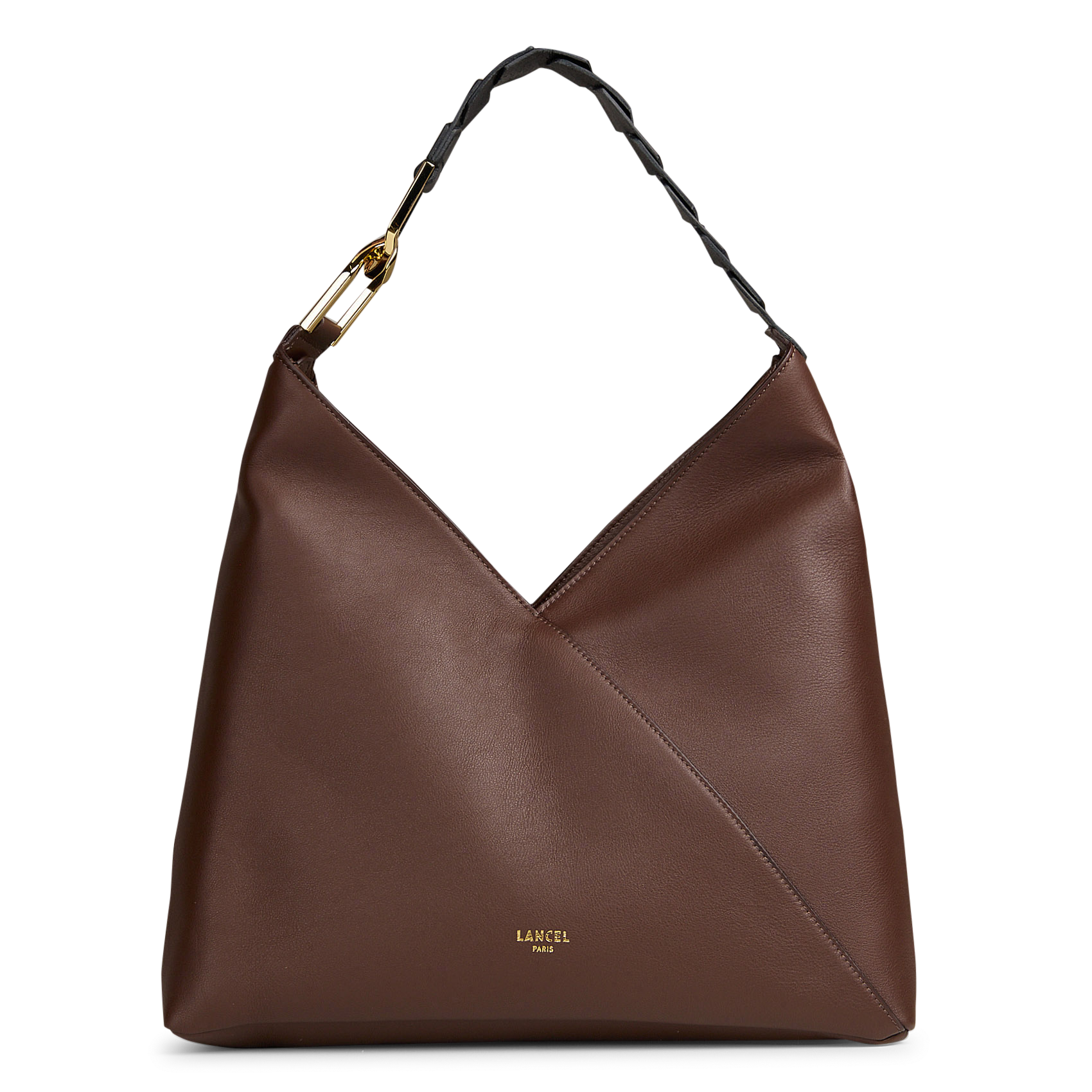 Geschnürte Beuteltasche aus strukturiertem Leder LANCEL