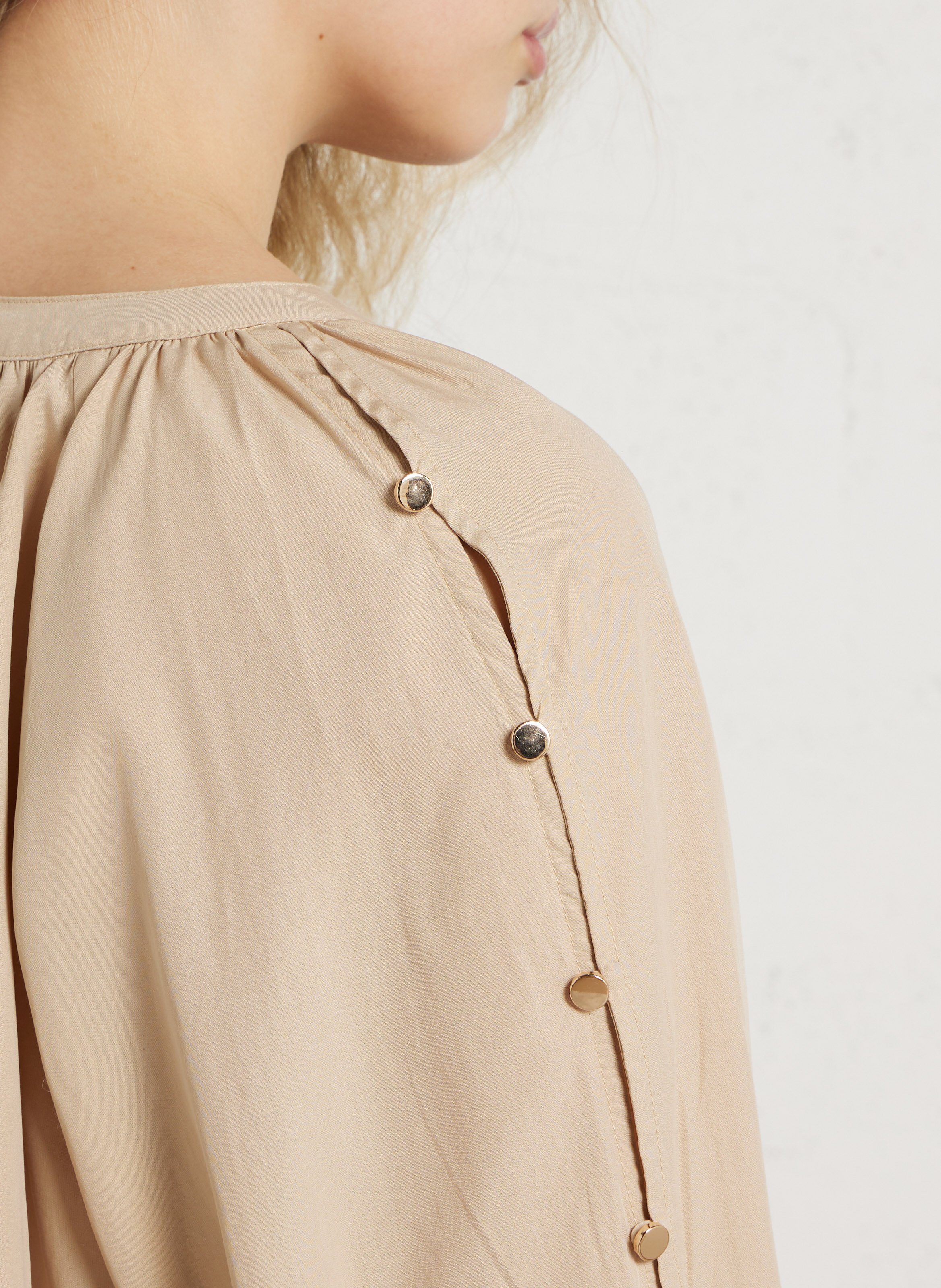 Wijdvallende blouse met knoopdetails LA PETITE ETOILE Beige