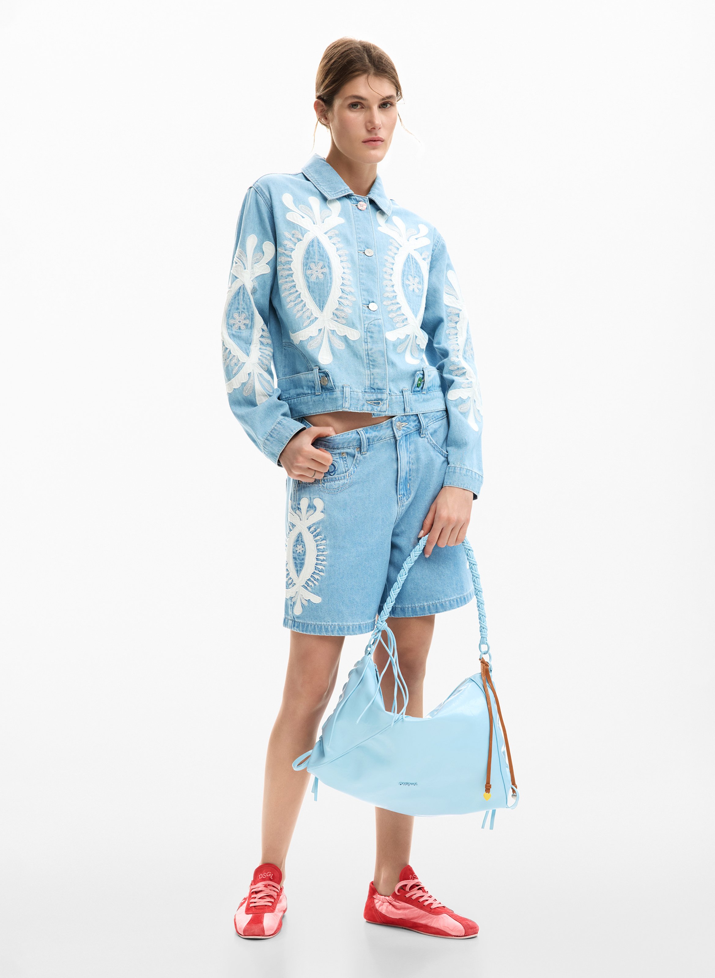 Cargoshort van jeans DESIGUAL Blauw