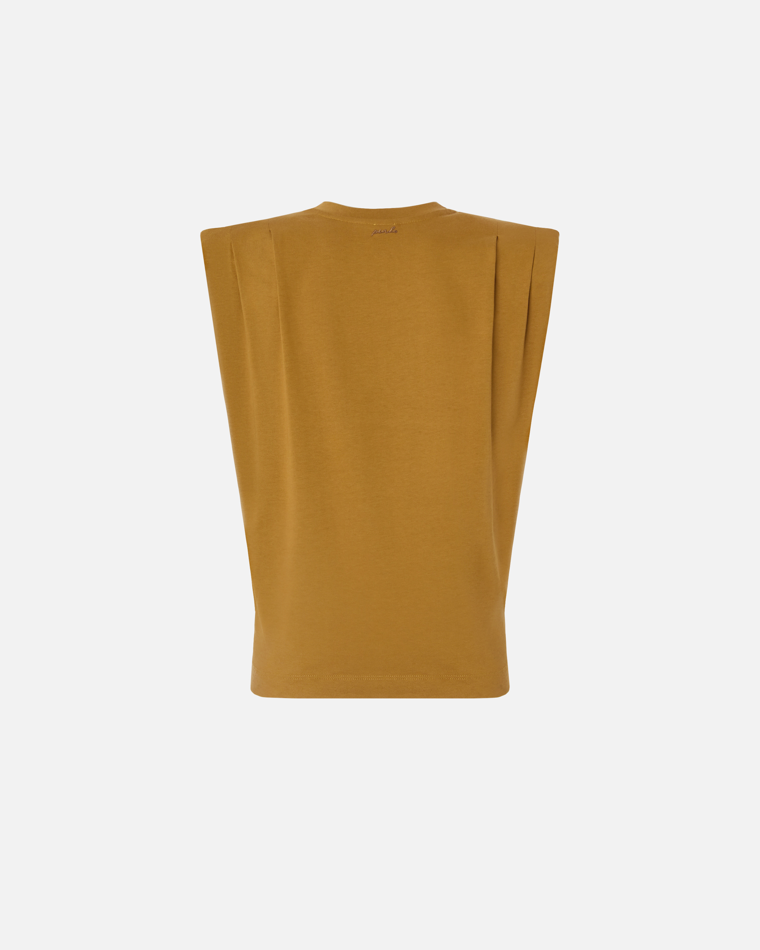 T-shirt sans manches en jersey double PINKO Orange