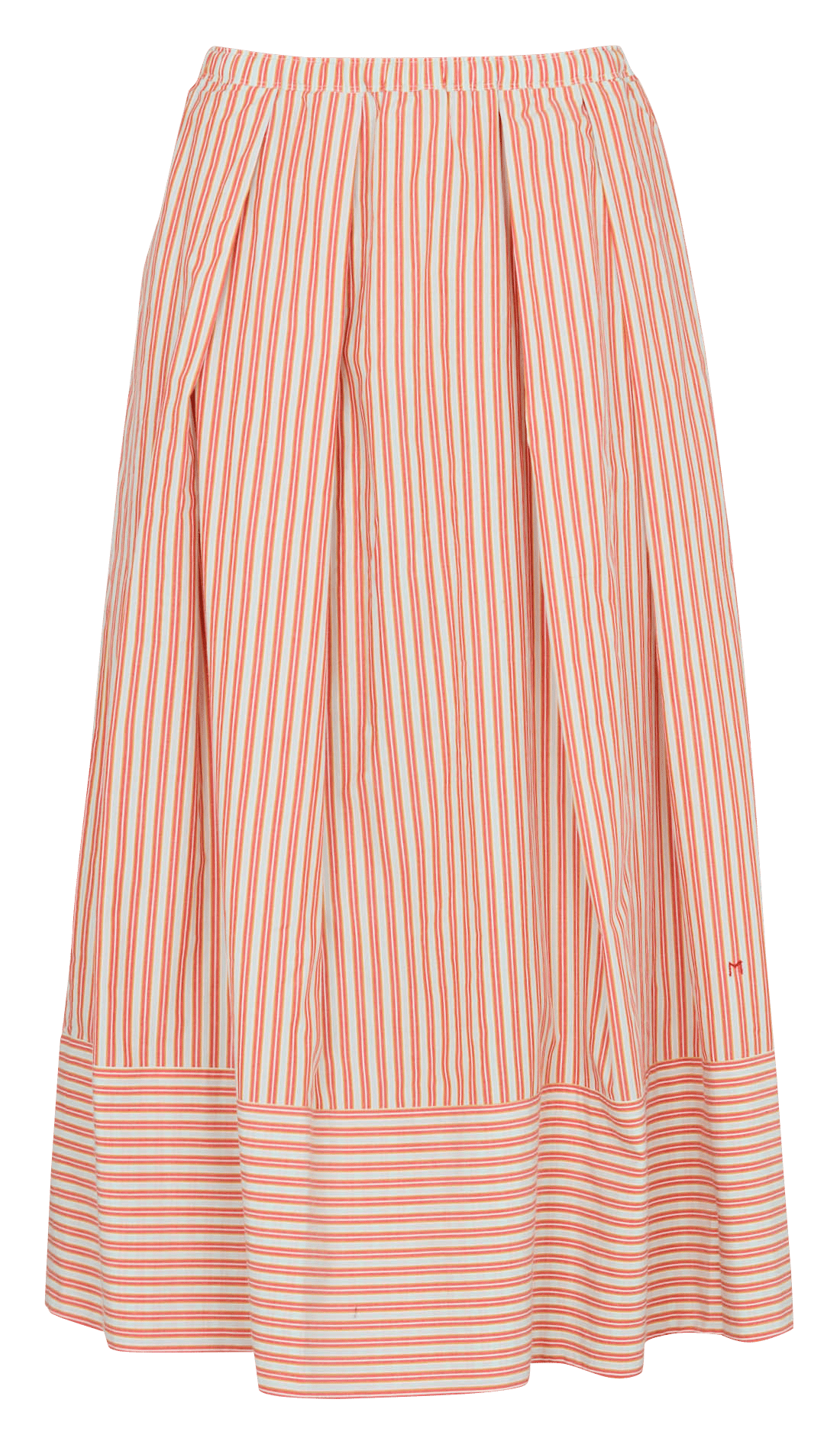 Jupe longue évasée taille haute MOISMONT Rouge