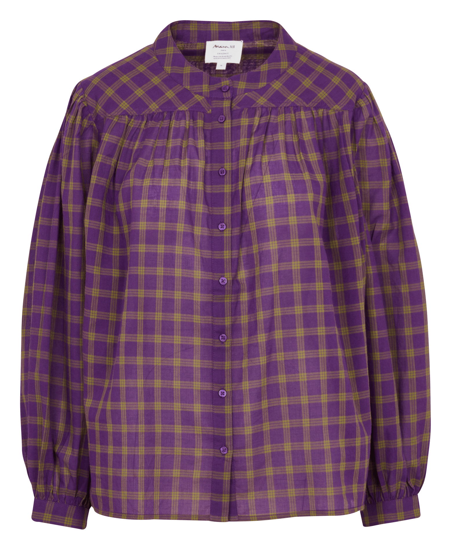Katoenen blouse met ronde hals MAISON 123 Violet