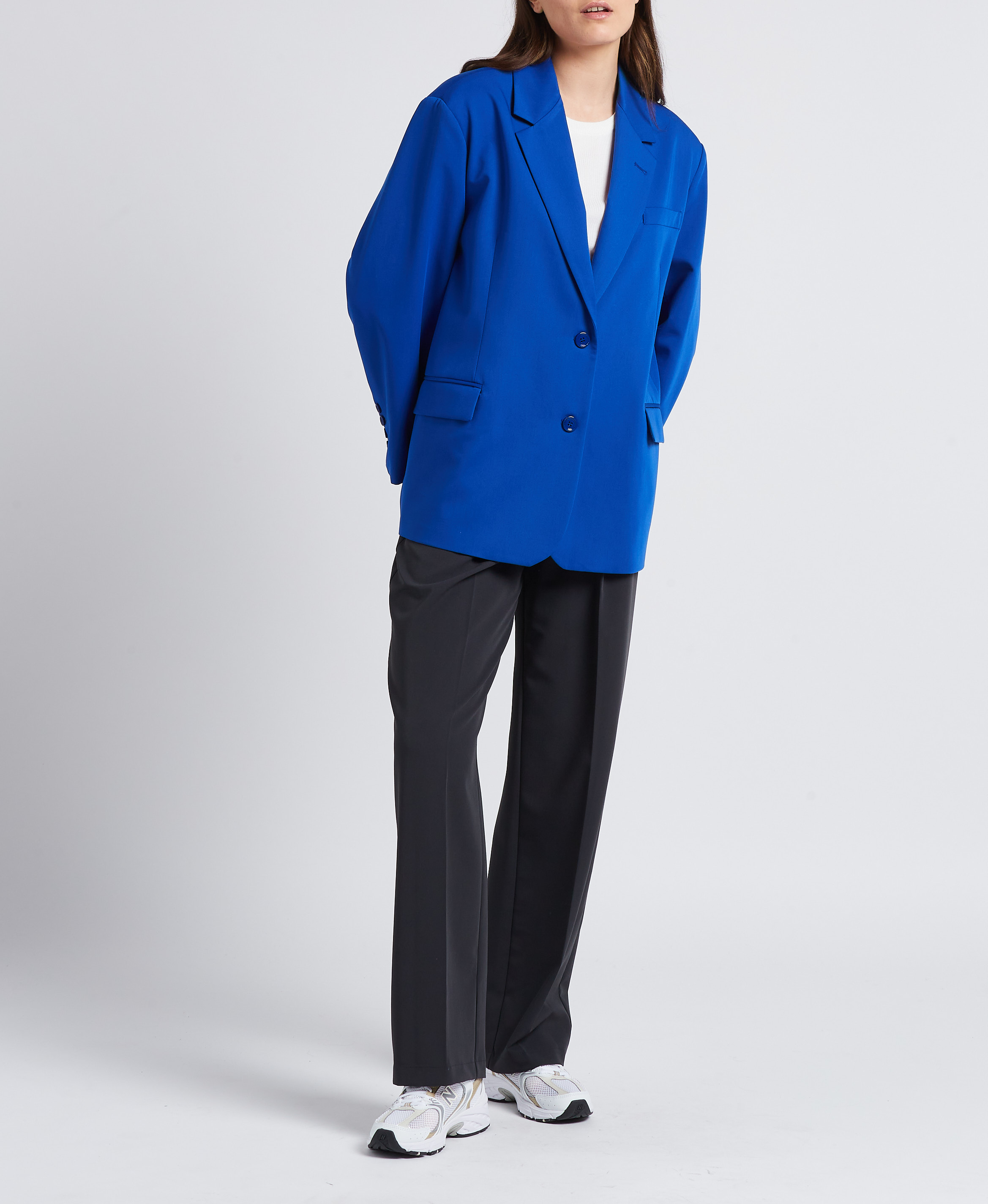 Oversized blazer with tailored collar and back slit IMPERIAL Blue