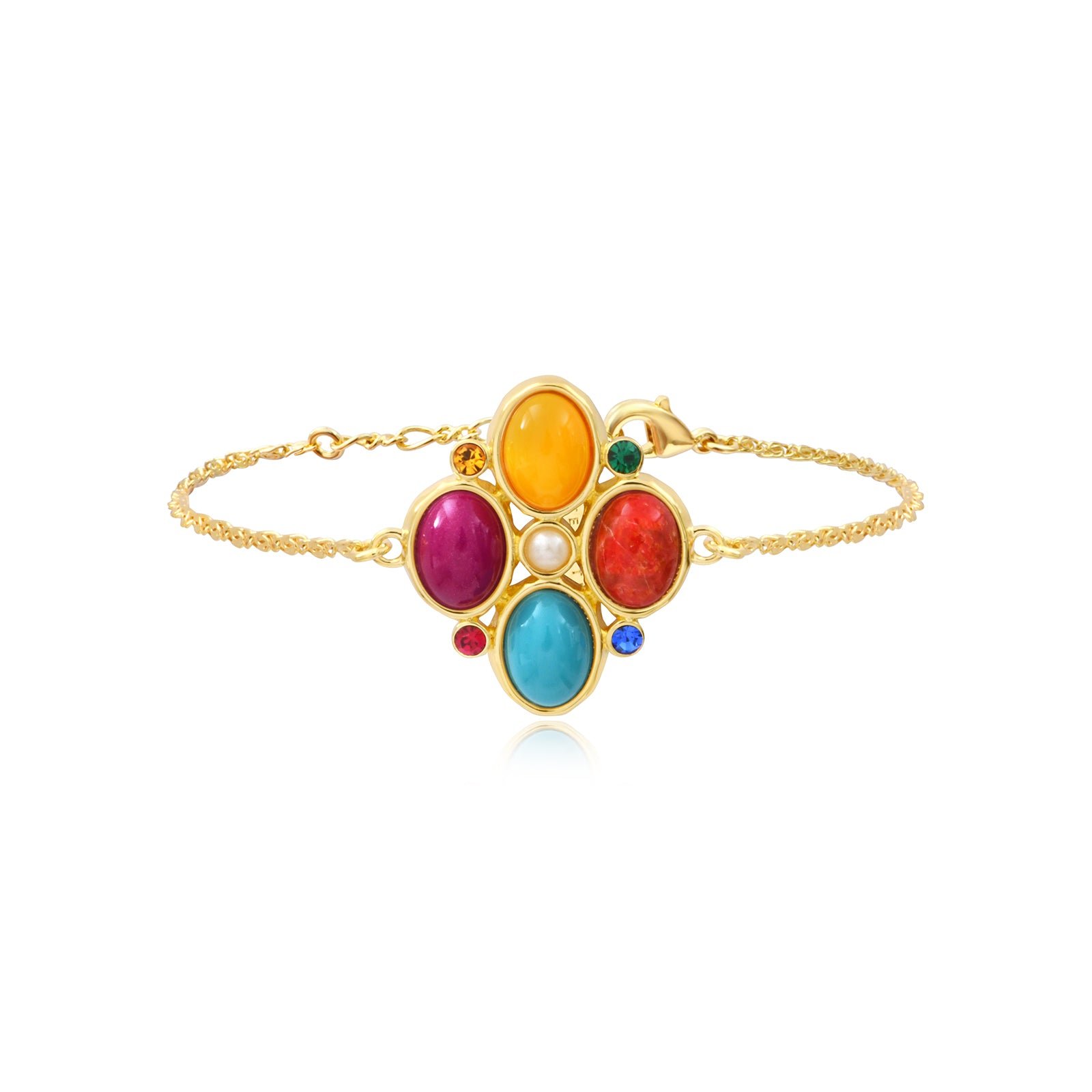 Bracelet fin océane  doré à l'or fin SATELLITE PARIS Multicolore