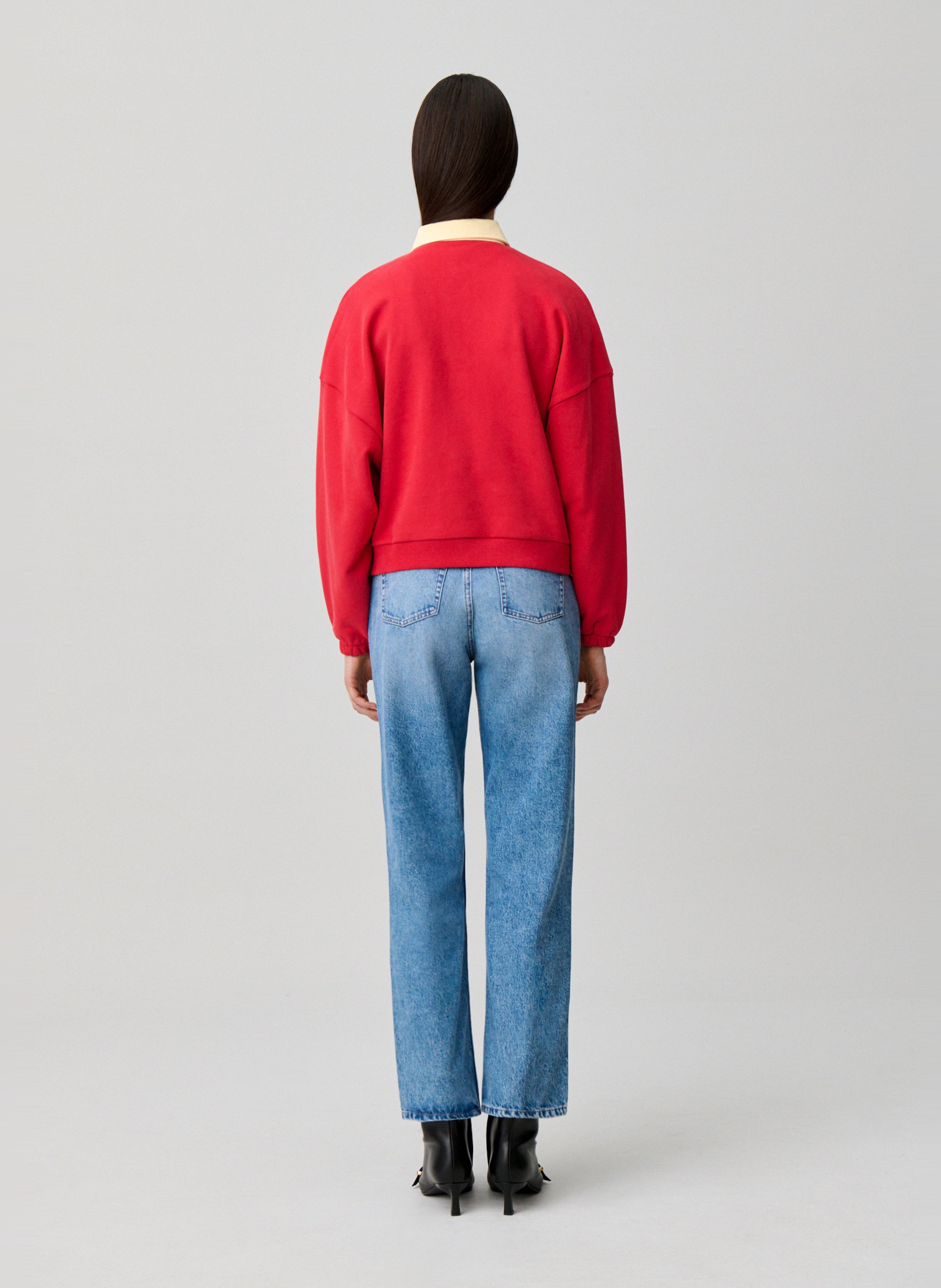 Sweat oversize en coton CLAUDIE PIERLOT Rouge