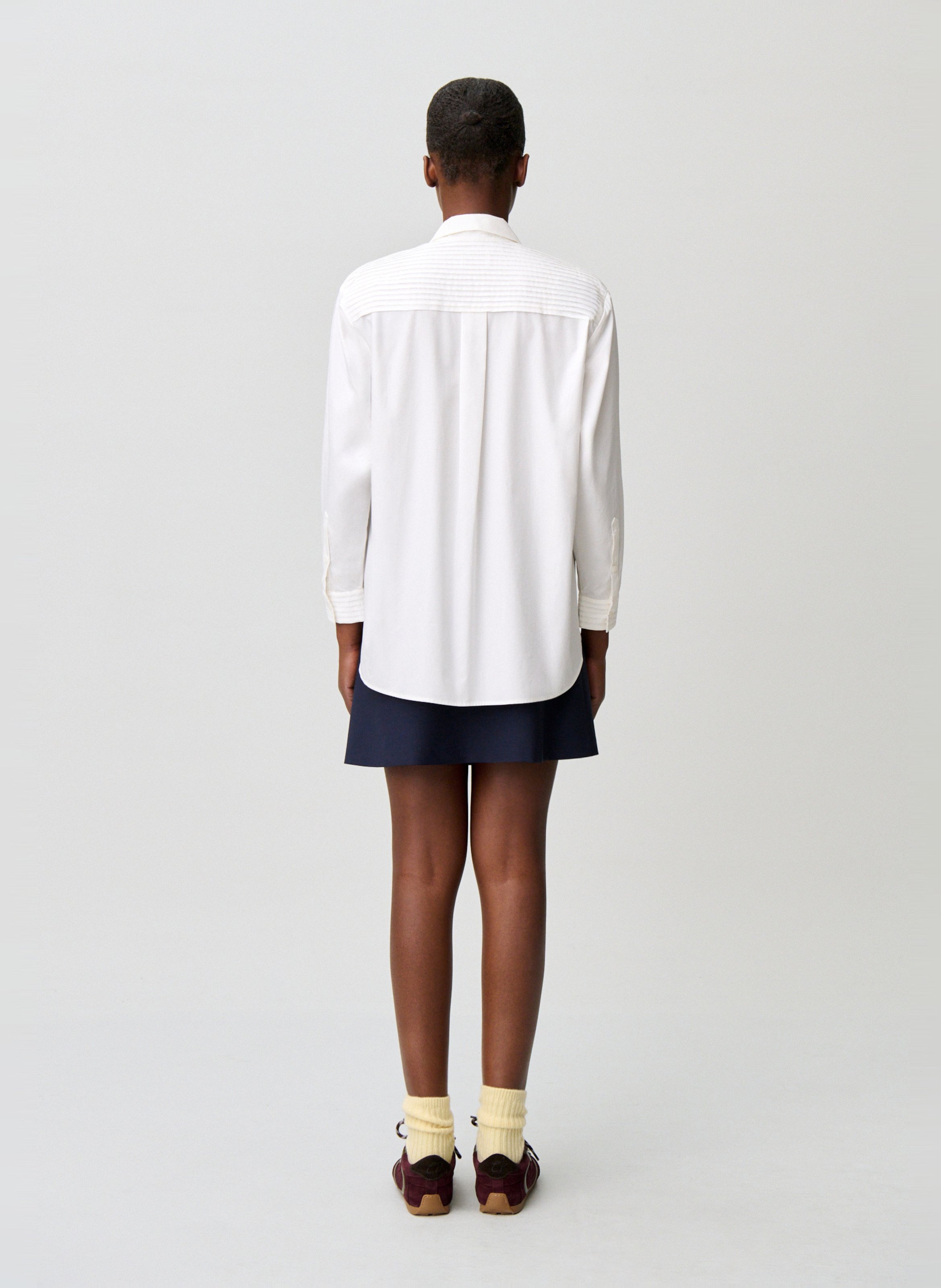 Chemise ample plissée unie CLAUDIE PIERLOT Beige
