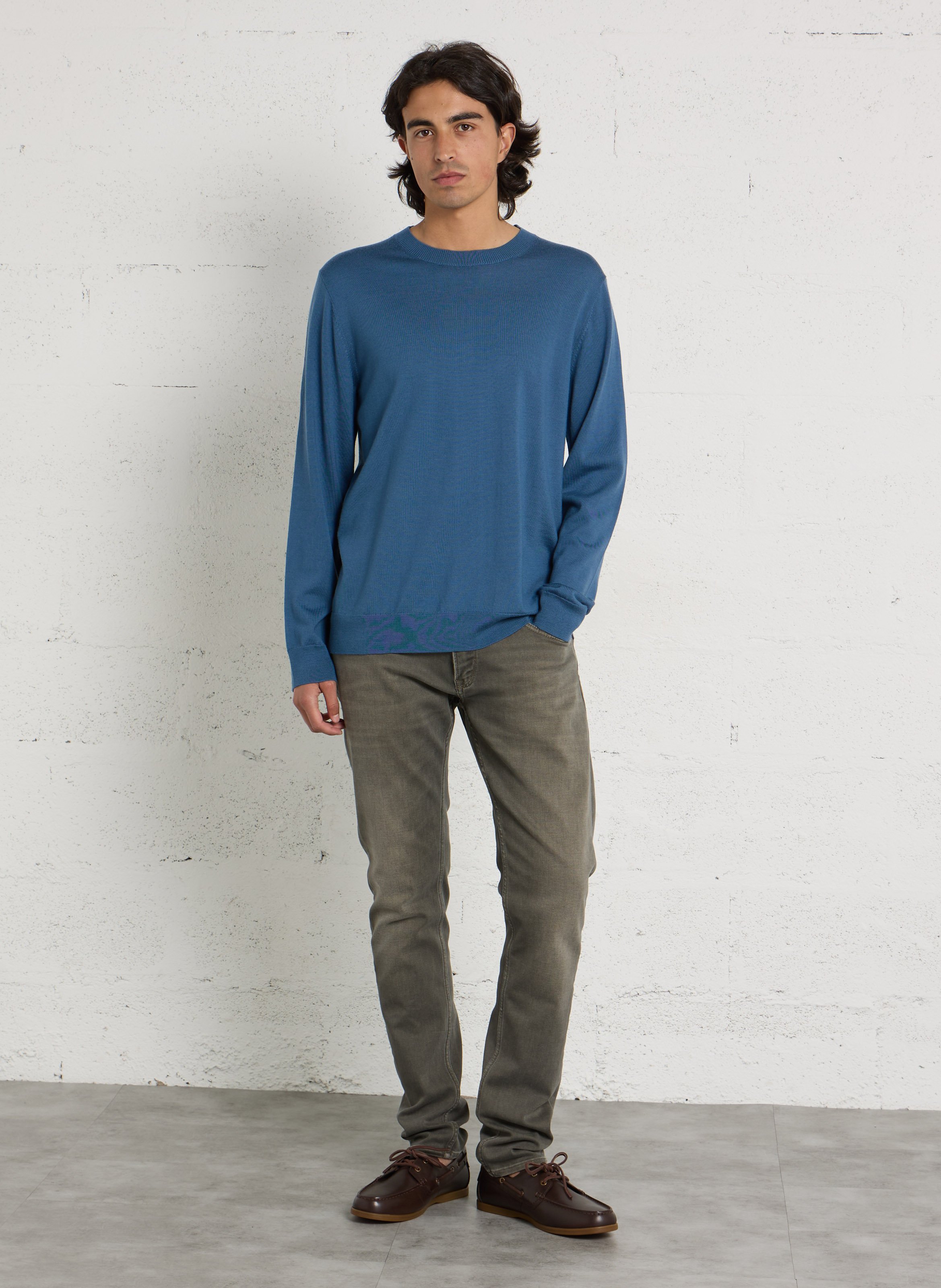 Pull oversize en laine AU PRINTEMPS PARIS Bleu