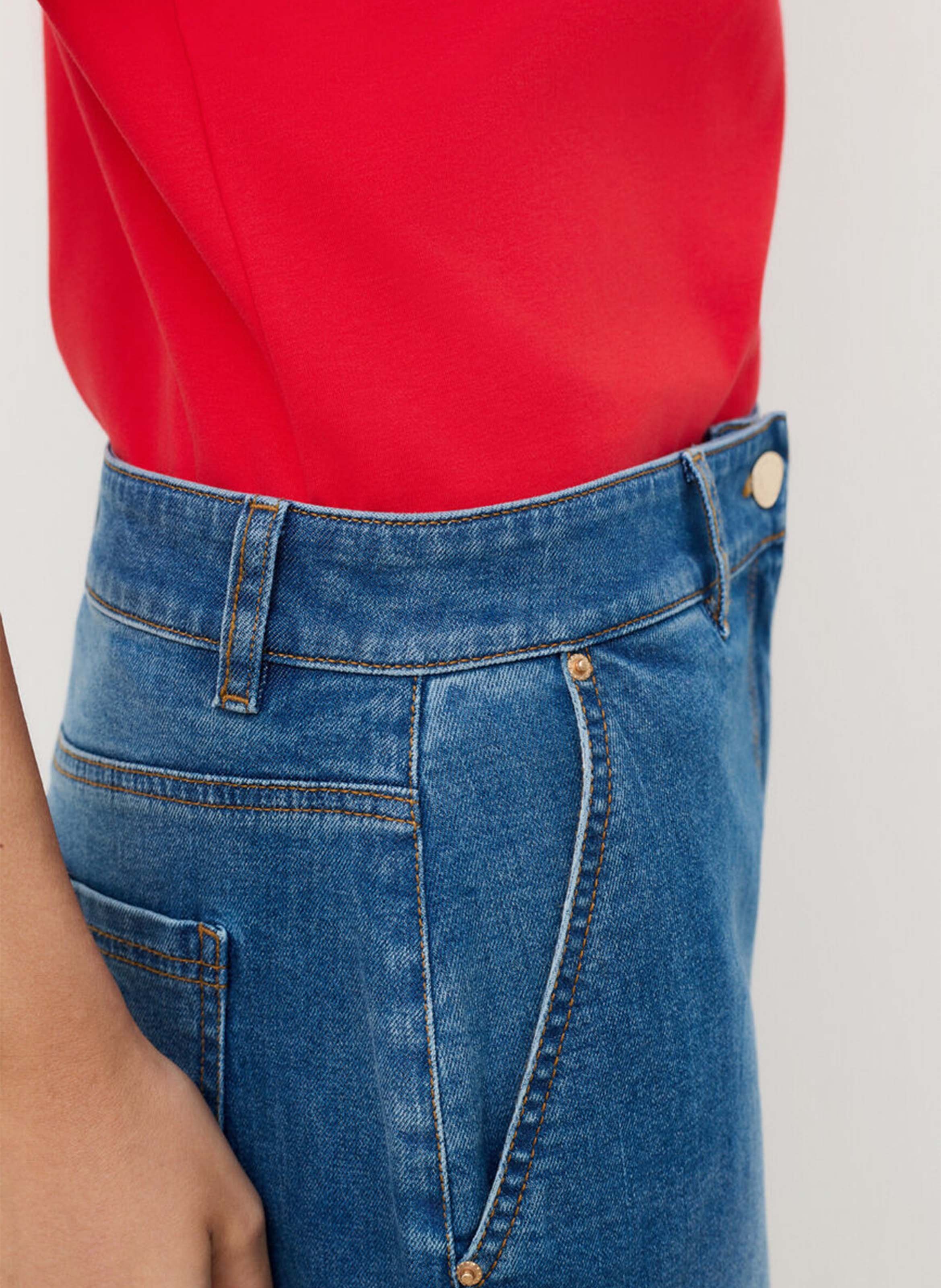Gerade geschnittene Bermudashorts aus Baumwoll-Mix CAROLL Blau