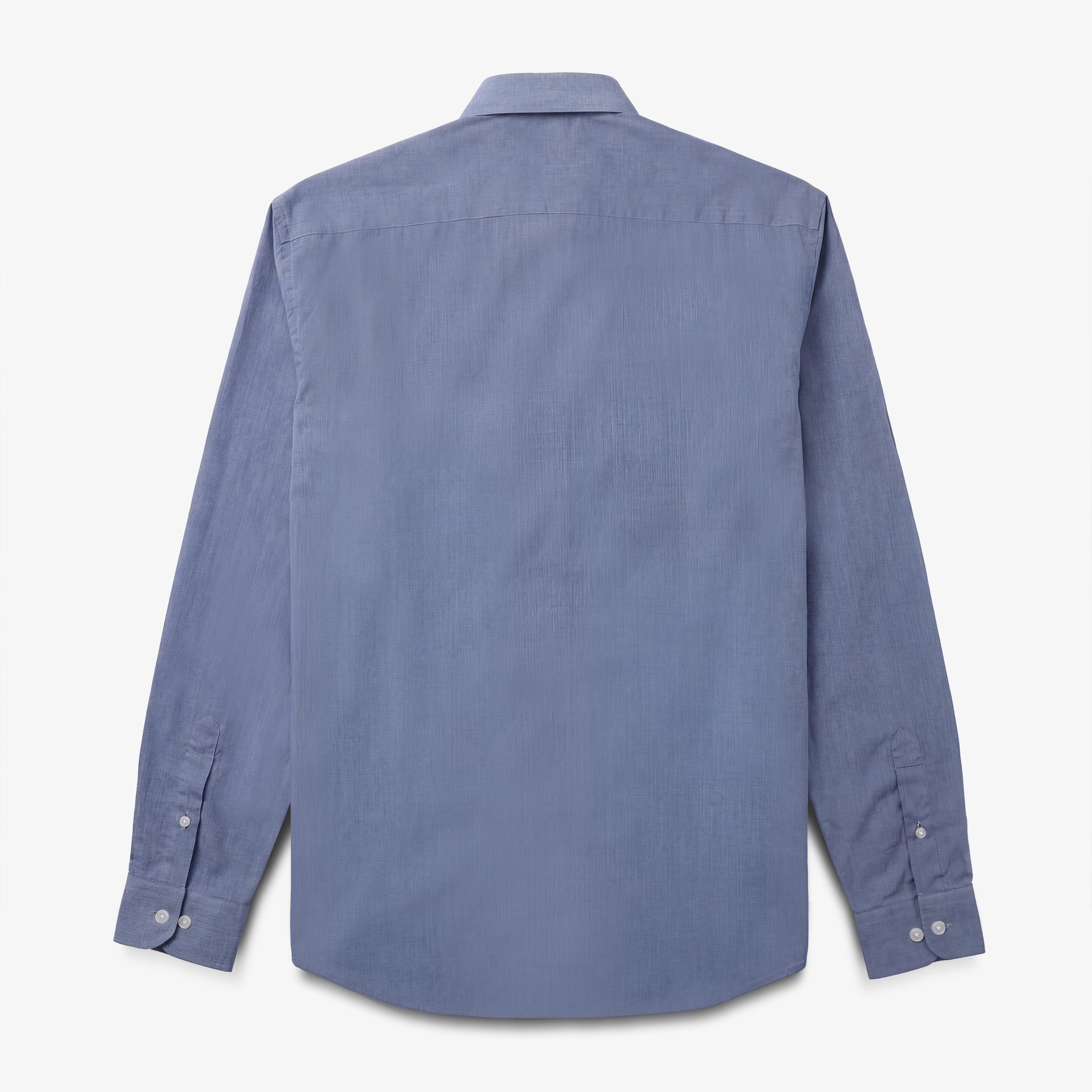 Chemise manches longues en coton bleue avec poche poitrine SERGE BLANCO Bleu