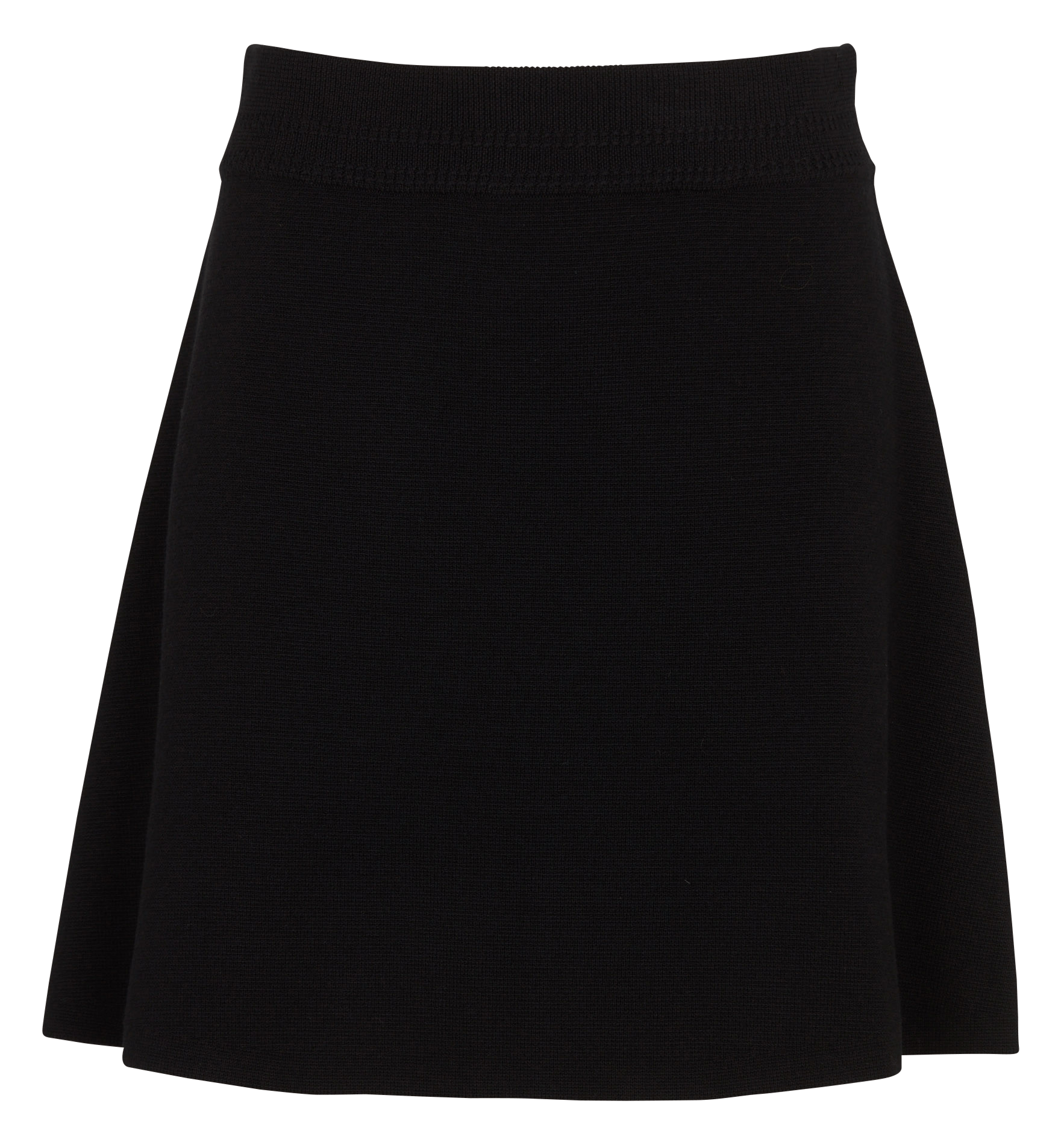 Jupe courte évasée en laine MAISON 123 Noir