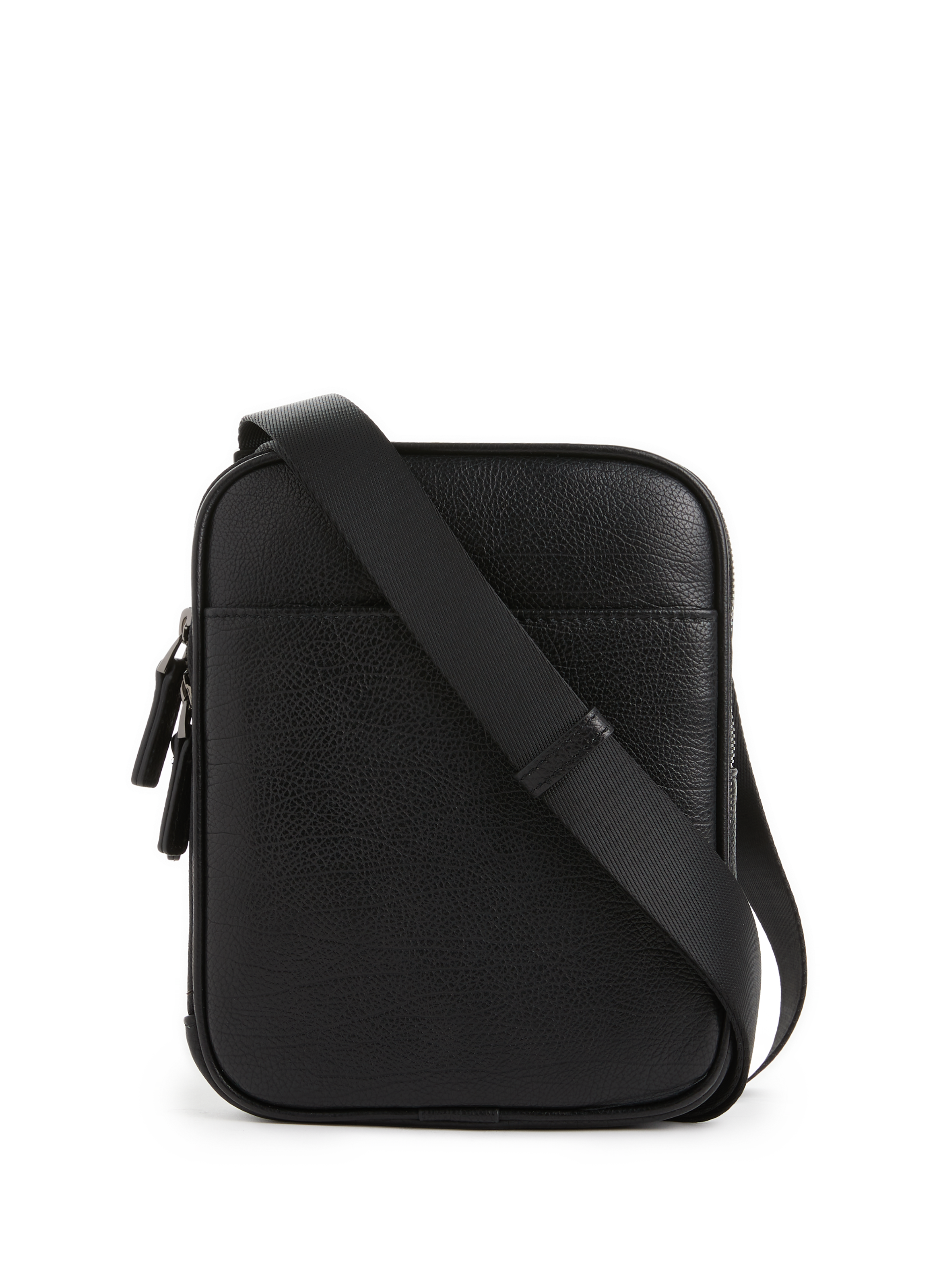 Grained leather crossbody bag portc hex pr139575 in more leather. SAISON 1865 Black