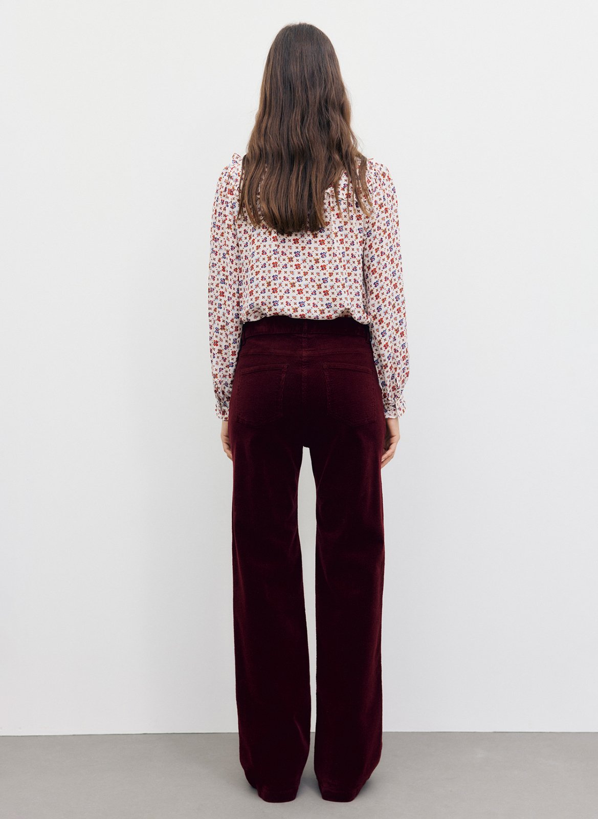Weites Cord-Samt-Hose aus Baumwollmischung GERARD DAREL Rot