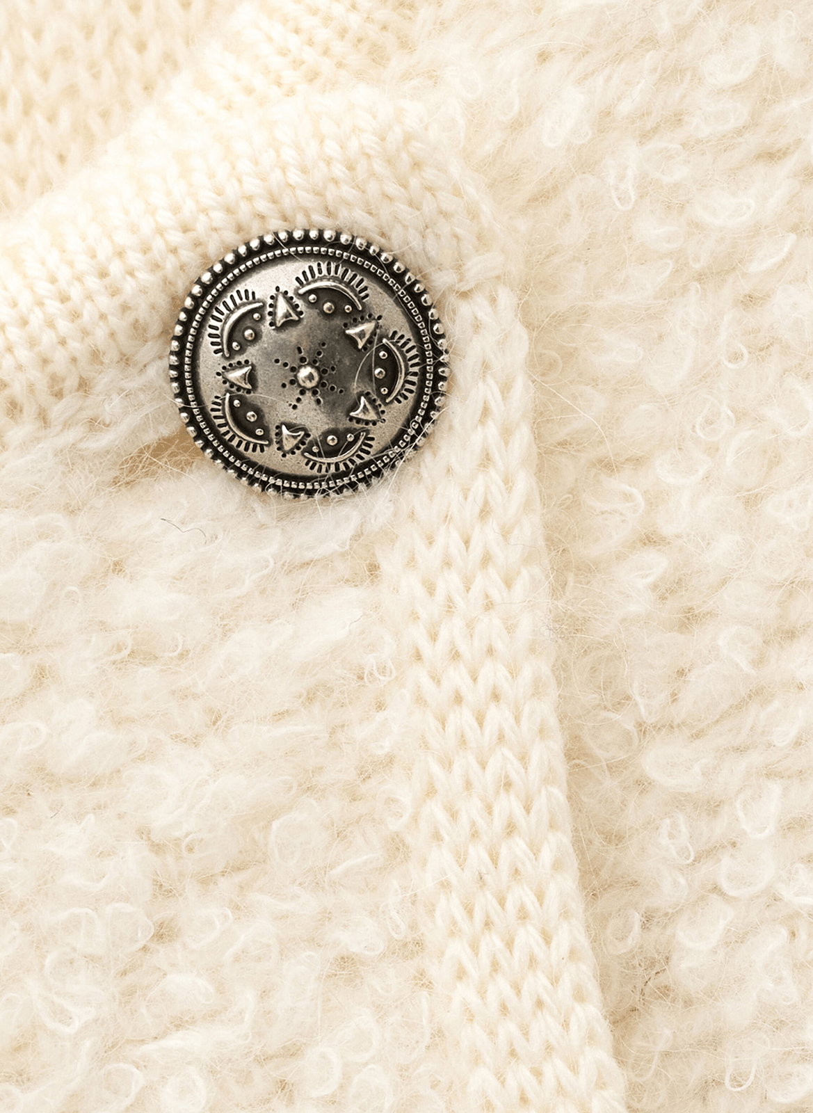 Recht vest met ronde hals | wolblend BA&SH Beige