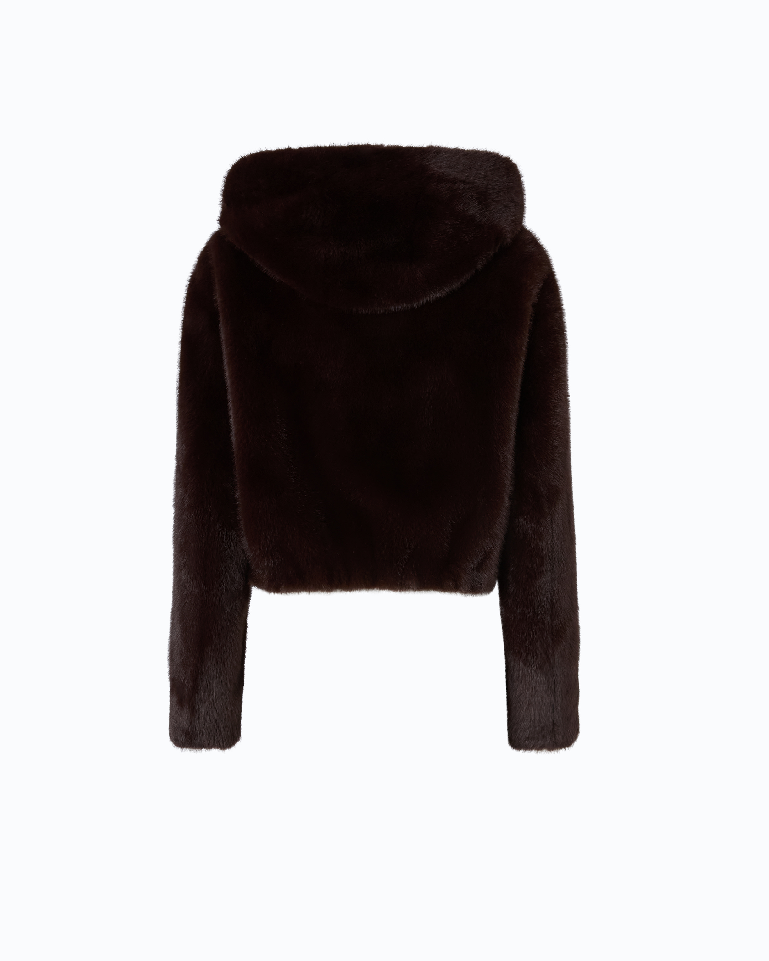 Cropped faux fur jacket | Brown PINKO Women