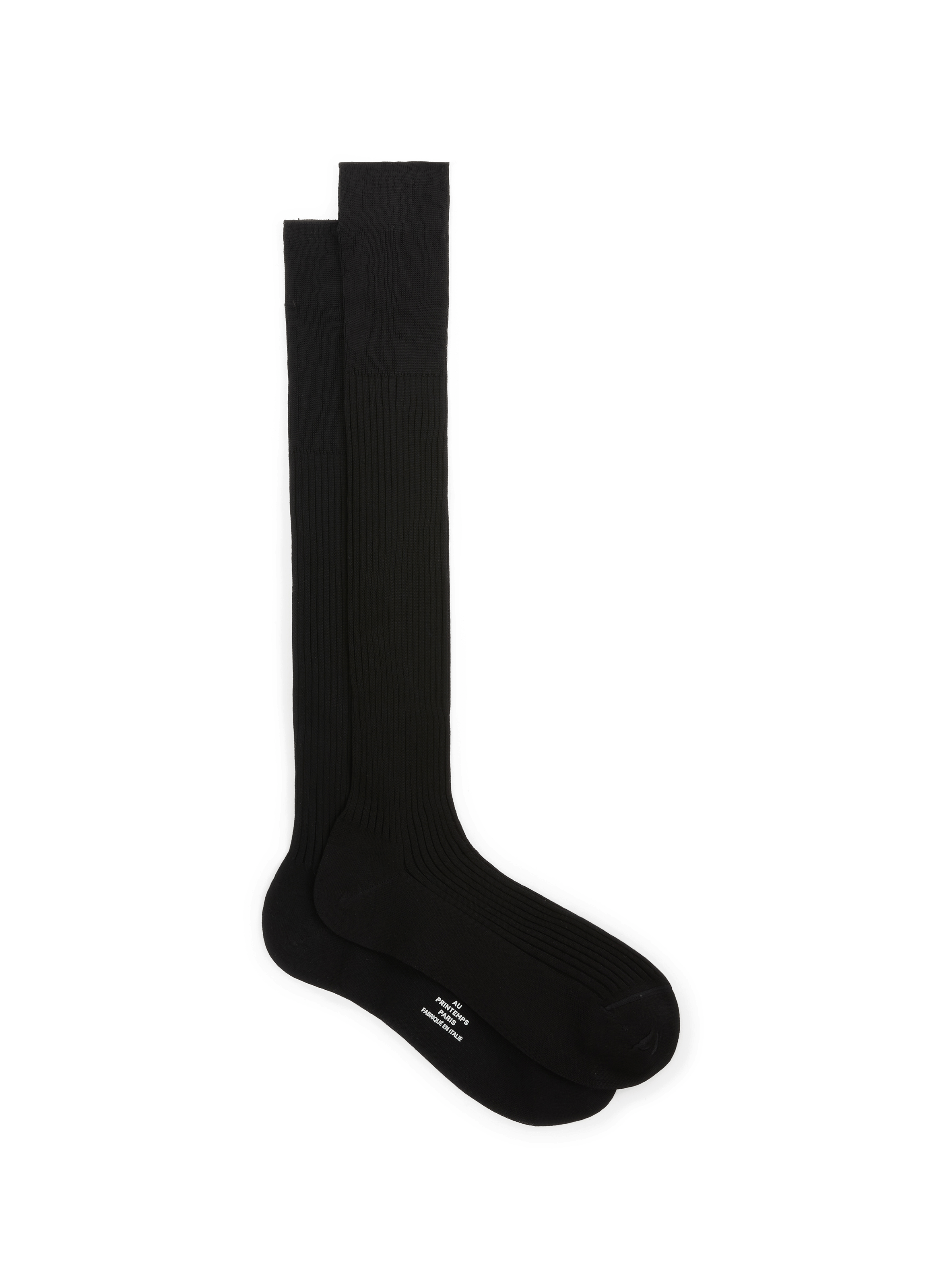 Mid-calf cotton socks DIC Roma-LH Coffee AU PRINTEMPS PARIS Black