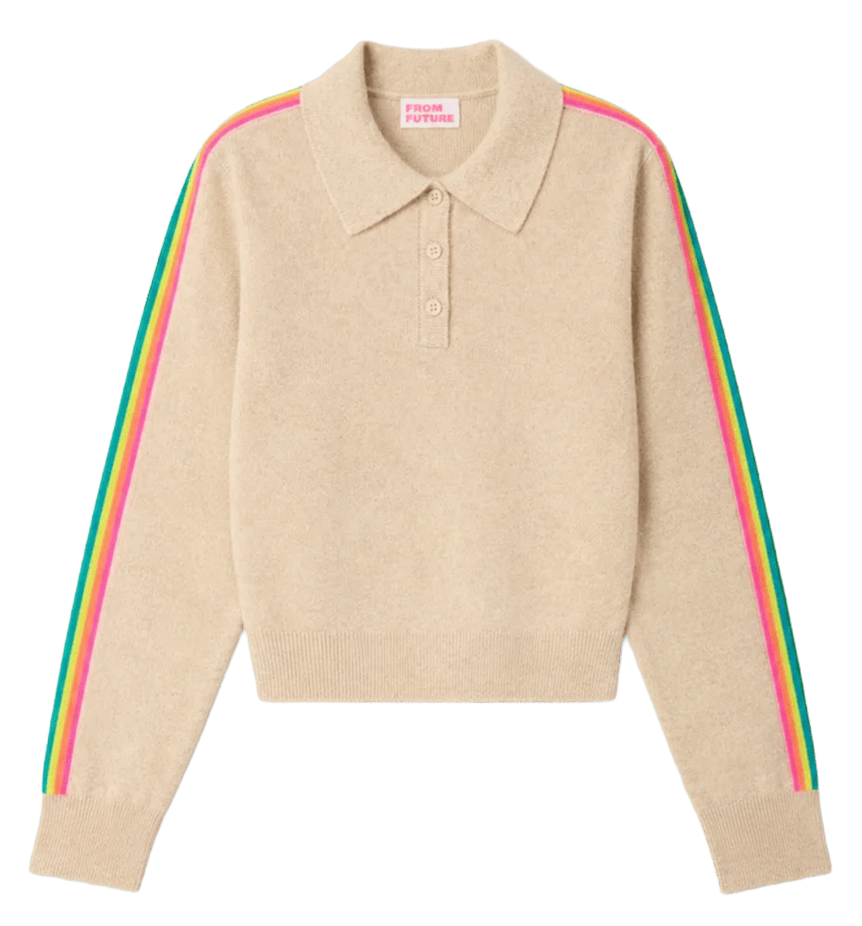 Pull droit en cachemire FROM FUTURE Beige