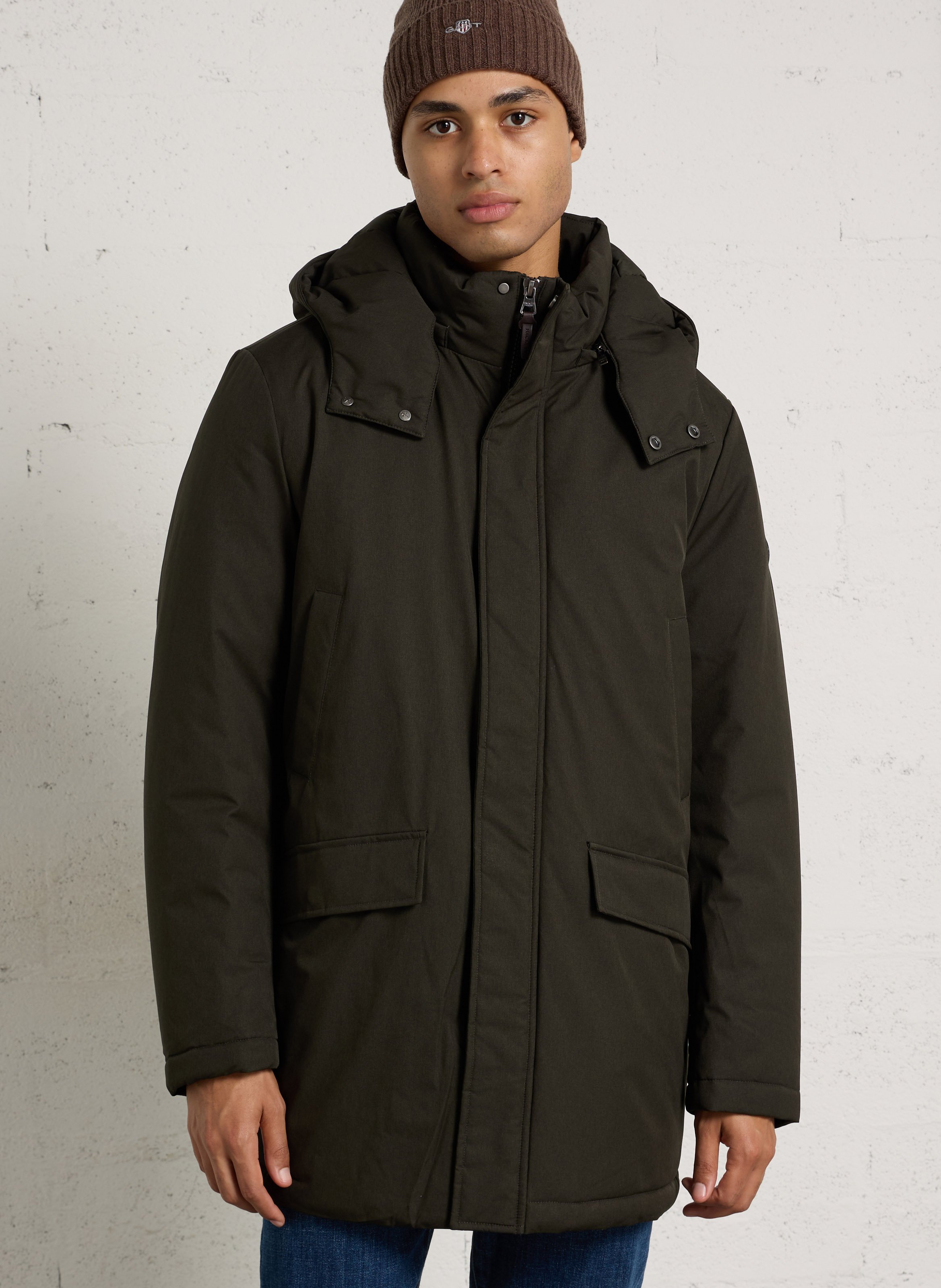 Parka droite à capuche HACKETT Vert