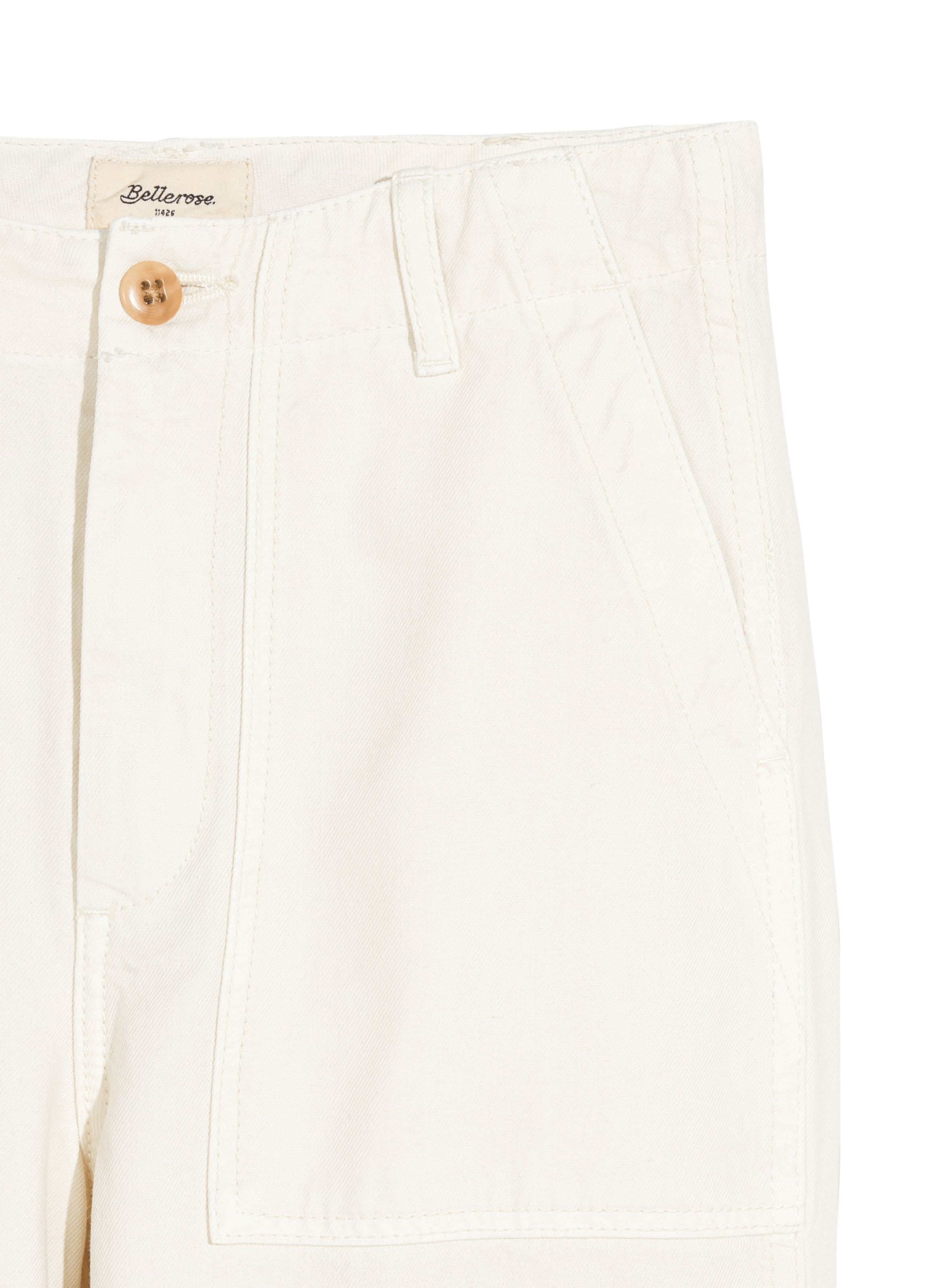 High-waisted straight-leg pants BELLEROSE White