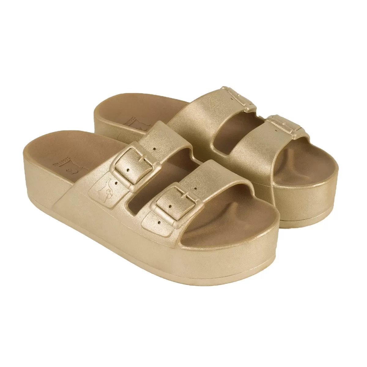 Sandales plates compensées CACATOES DO BRASIL Doré