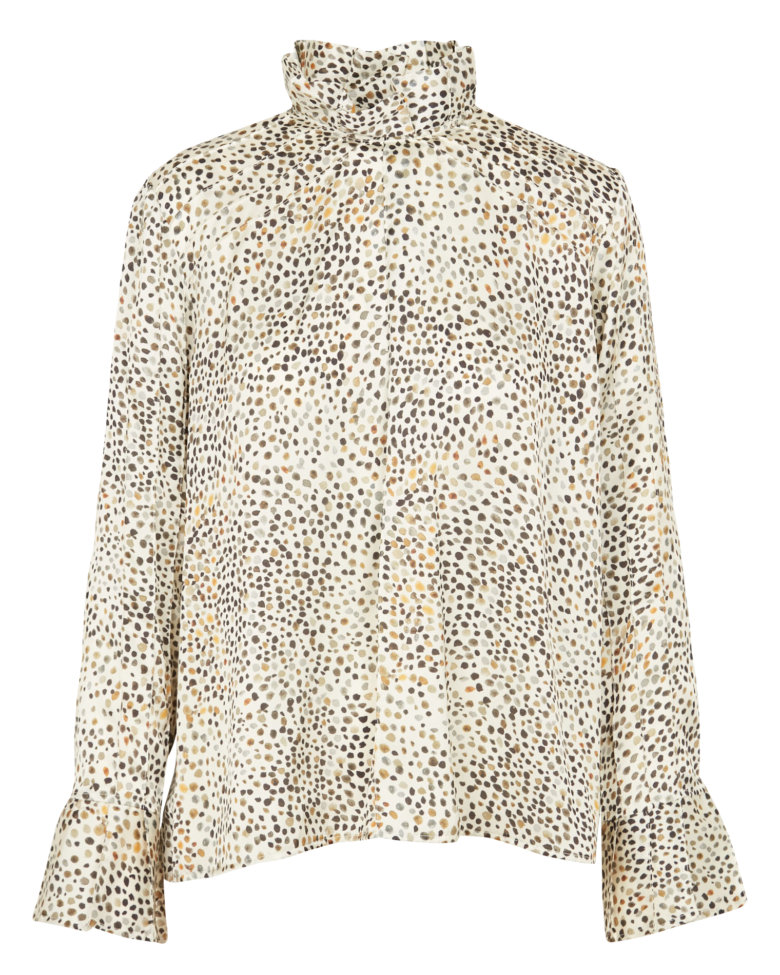 Printed loose-fit high-neck top HEIMSTONE Multicolored