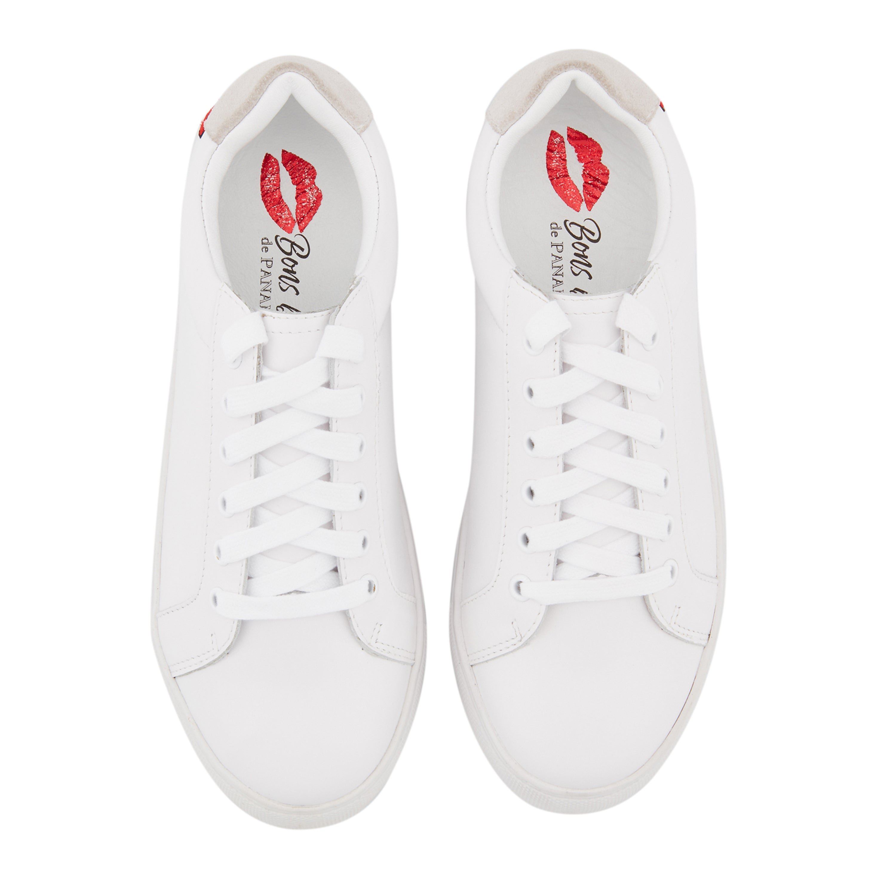 Leather sneakers BONS BAISERS PARIS White