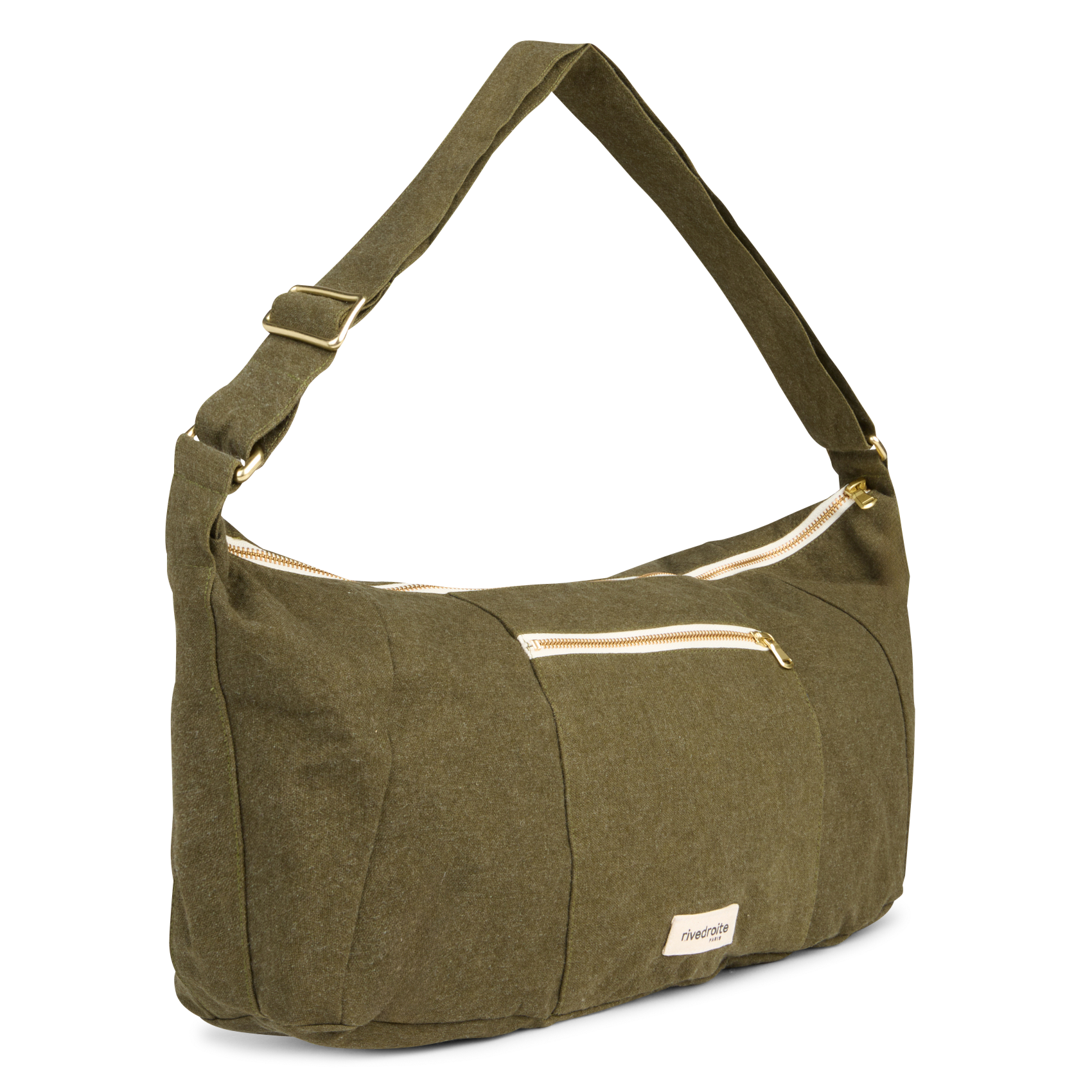 Recycled denim sports bag RIVEDROITE PARIS Green