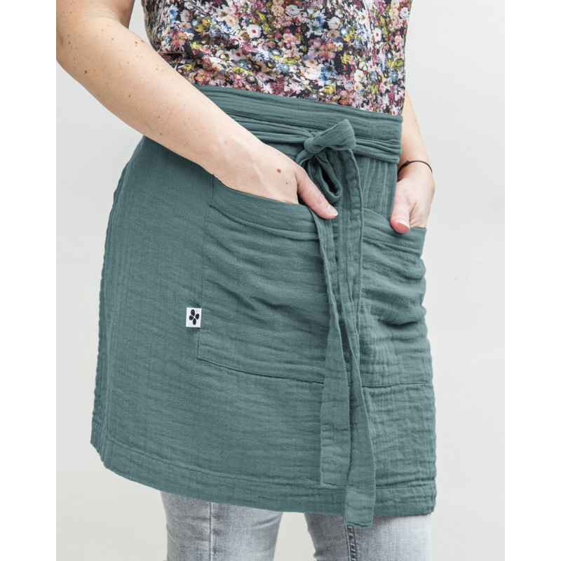 Tablier de chef en gaze de coton L'EFFET PAPILLON