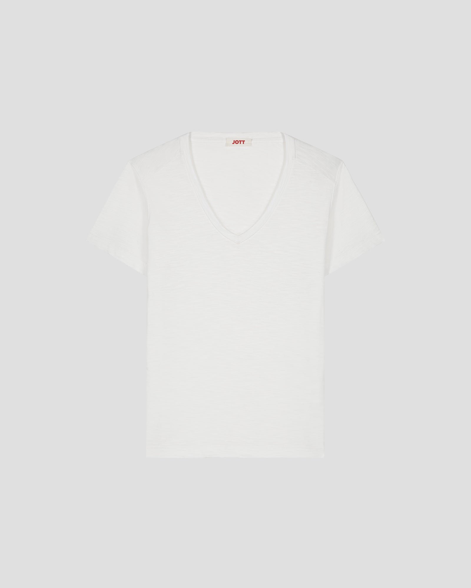 Women's V-neck cotton T-shirt Sonia JOTT White