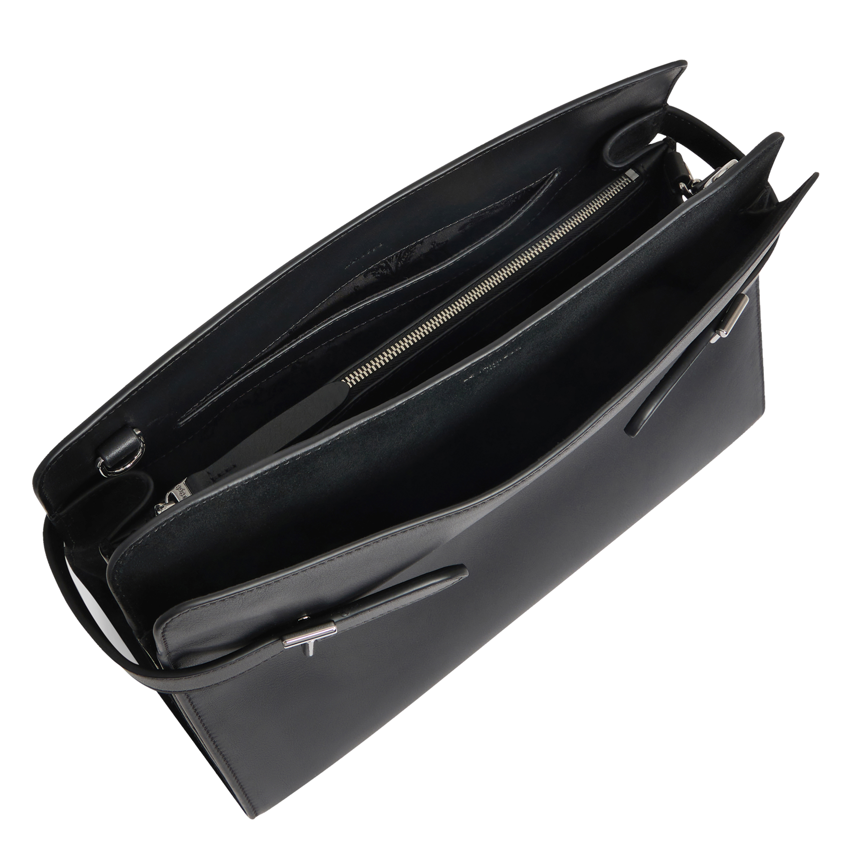 Sac bandoulière en cuir LE TANNEUR Noir