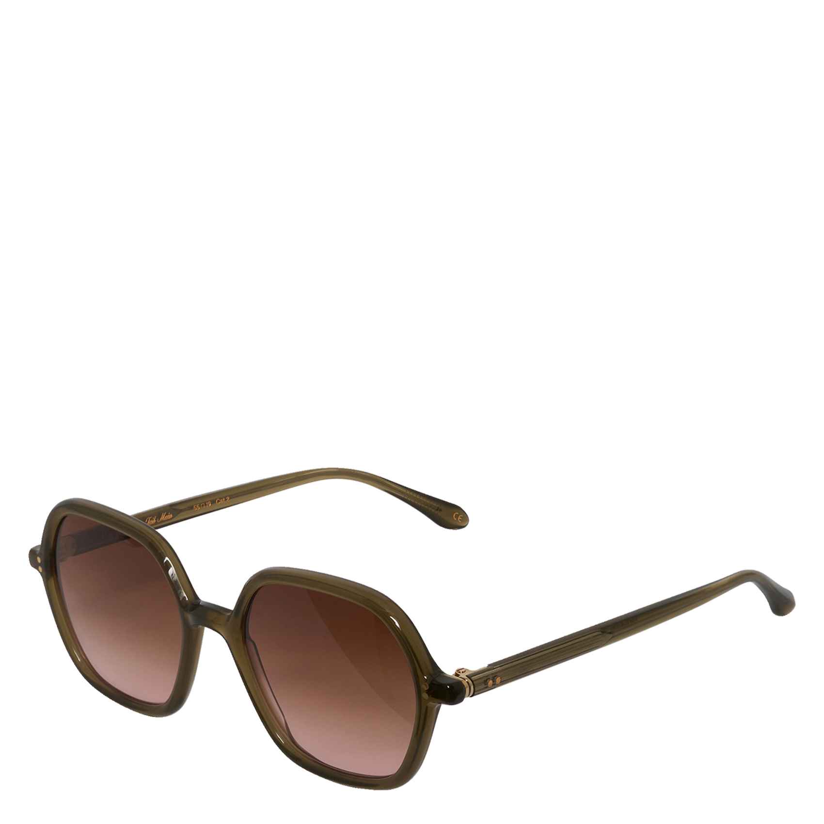 Abmessungen: Gläser: 55 mm, Steg: 20 mm, Bügel: 135 mm. PABLO Khaki