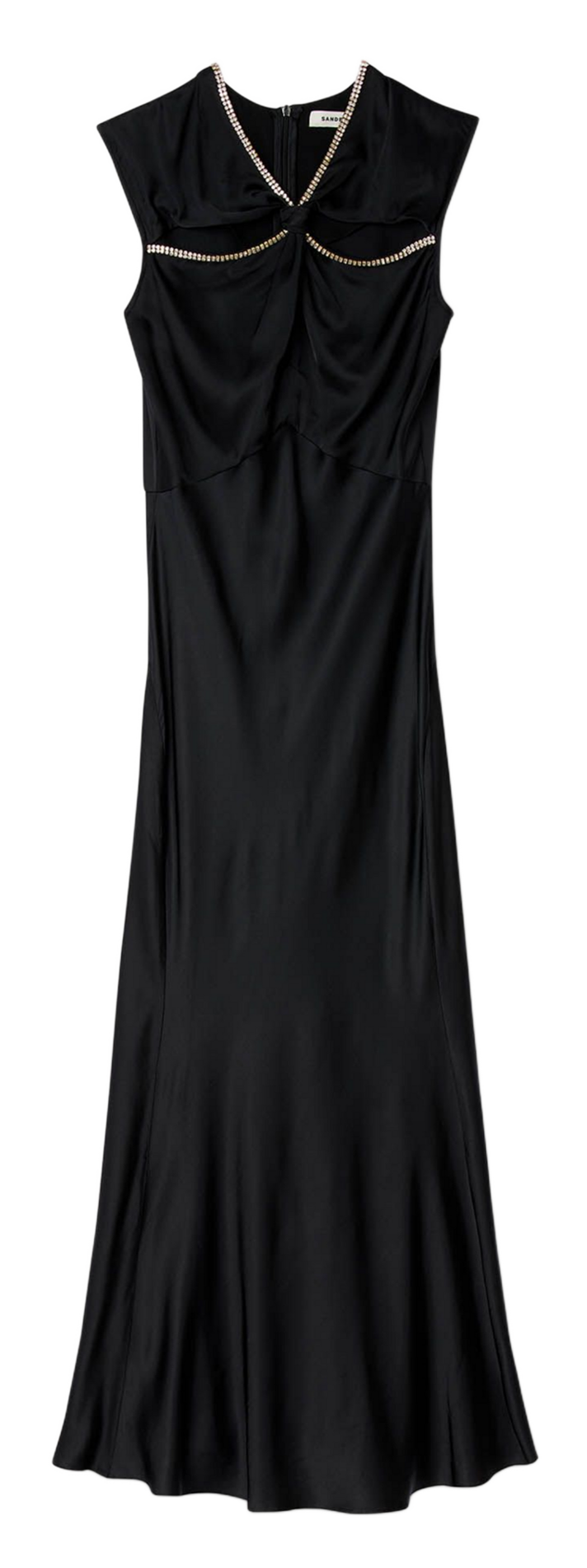Robe longue satinée SANDRO Noir