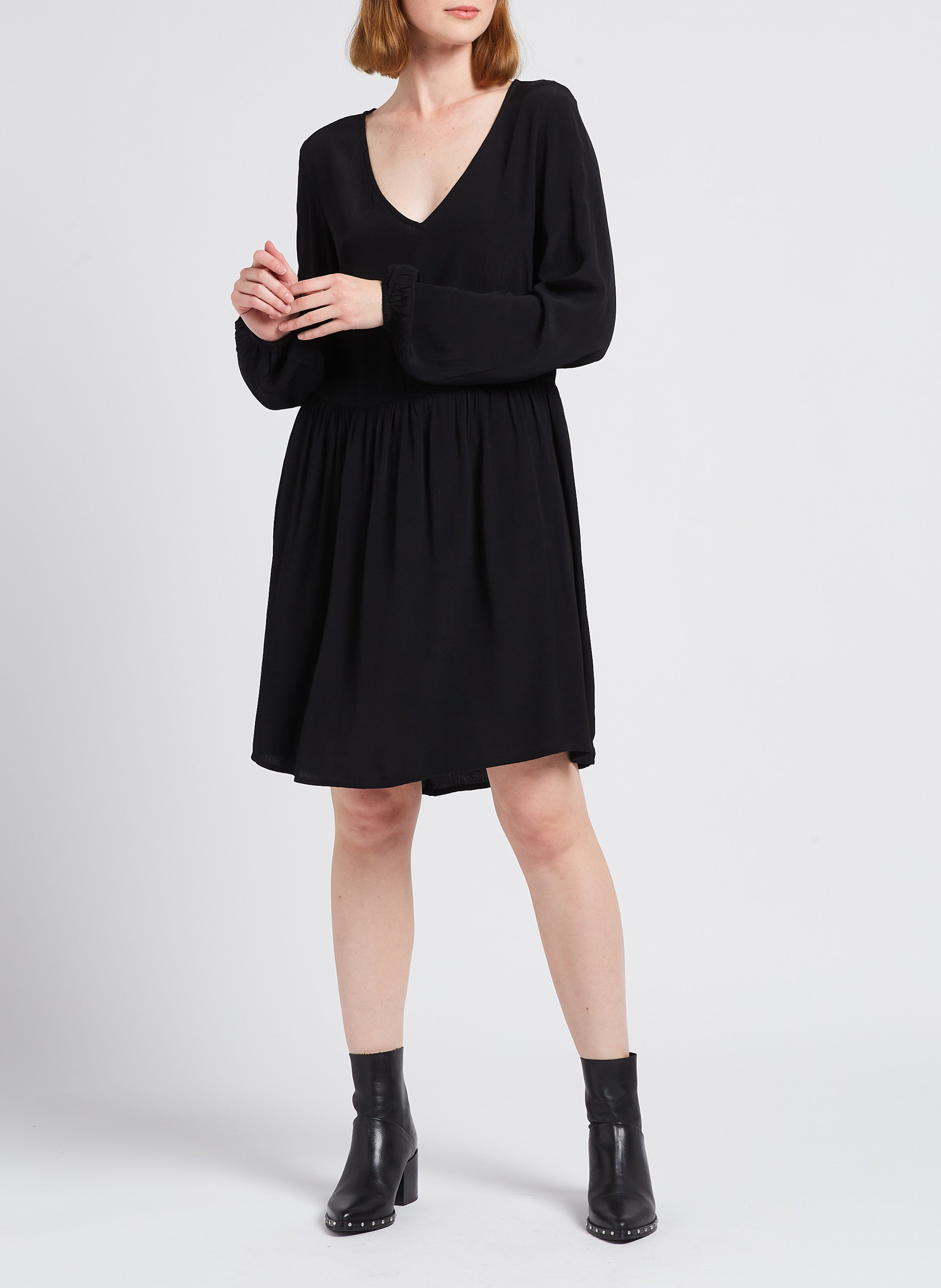 Long round-neck dress MAX MARA LEISURE Black