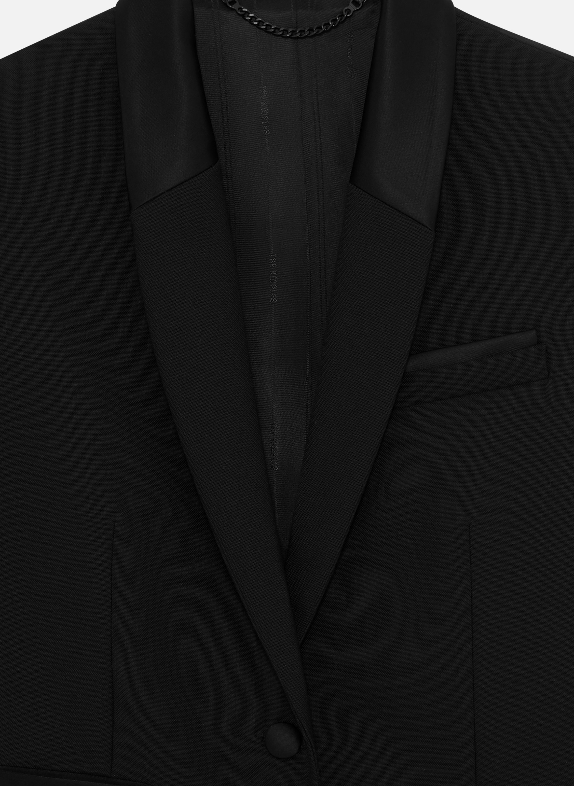Tailored blazer with satin details THE KOOPLES Black