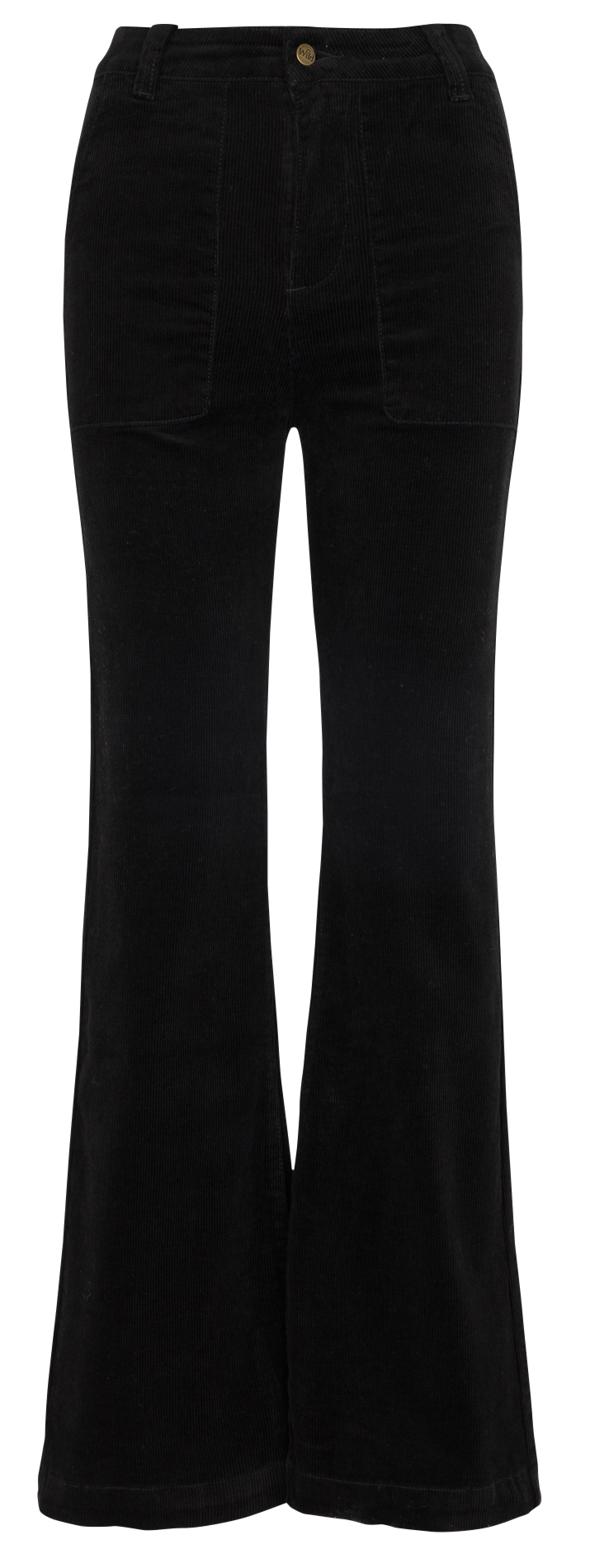 High-waisted corduroy pants WILD Black