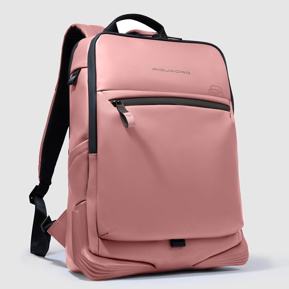 Backpack for computer and ipad® with chest strap, bottle pocket PIQUADRO Pink