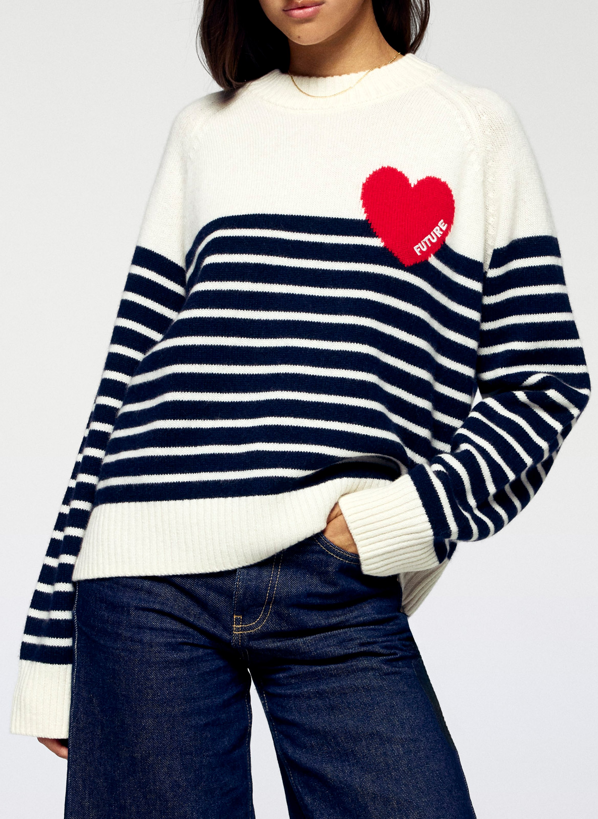 Belted cashmere sweater FROM FUTURE Beige