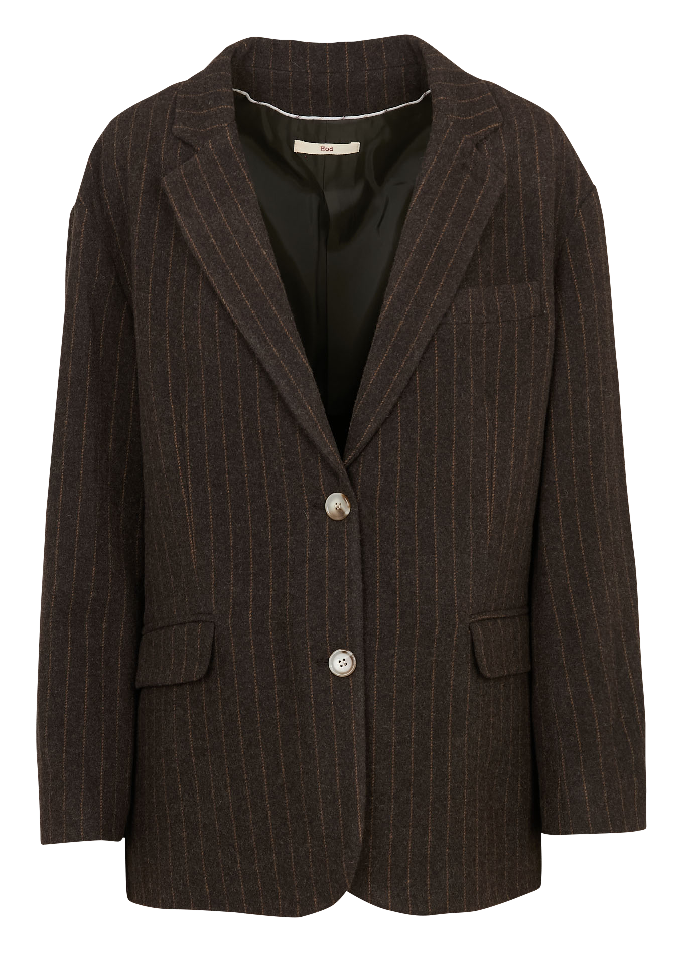 Striped wool blend blazer HOD PARIS Brown