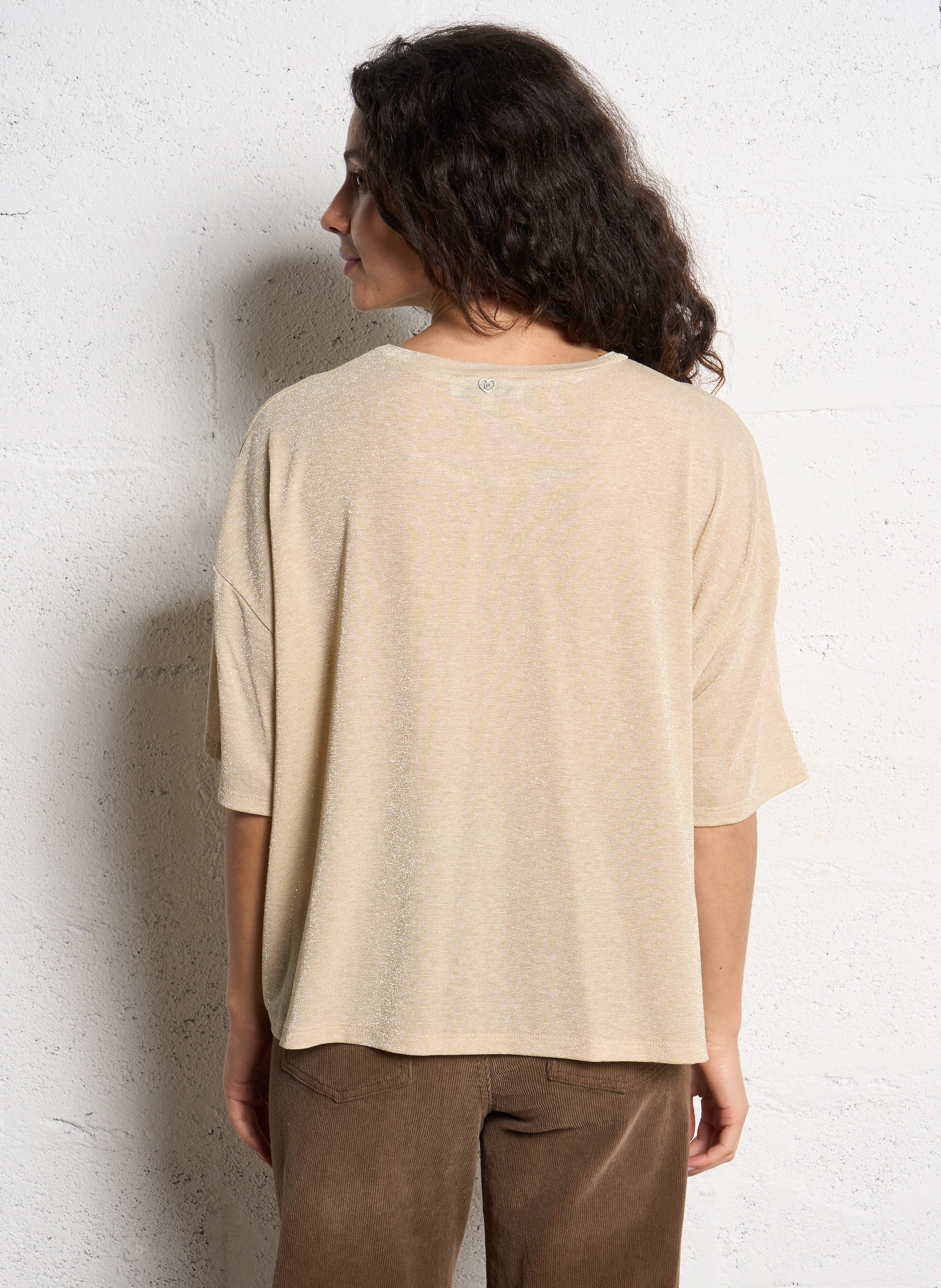 Pantalon large en coton mélangé - Look 1