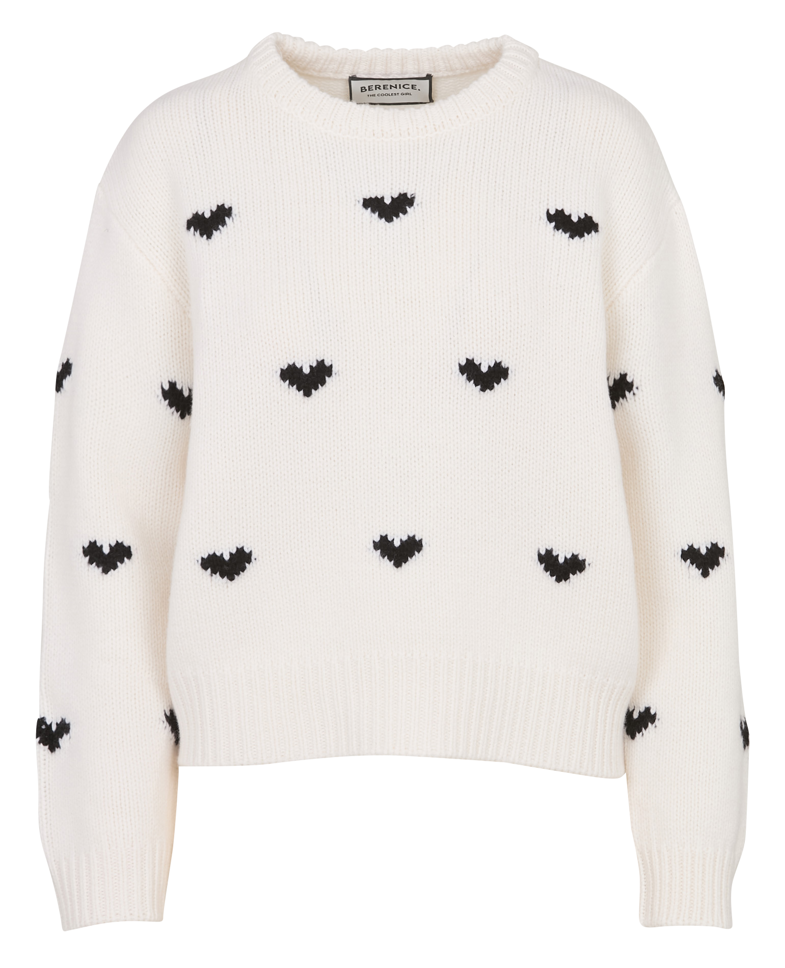 Woleg - Oversize-Wollpullover mit Rundhalsausschnitt BERENICE Weiss